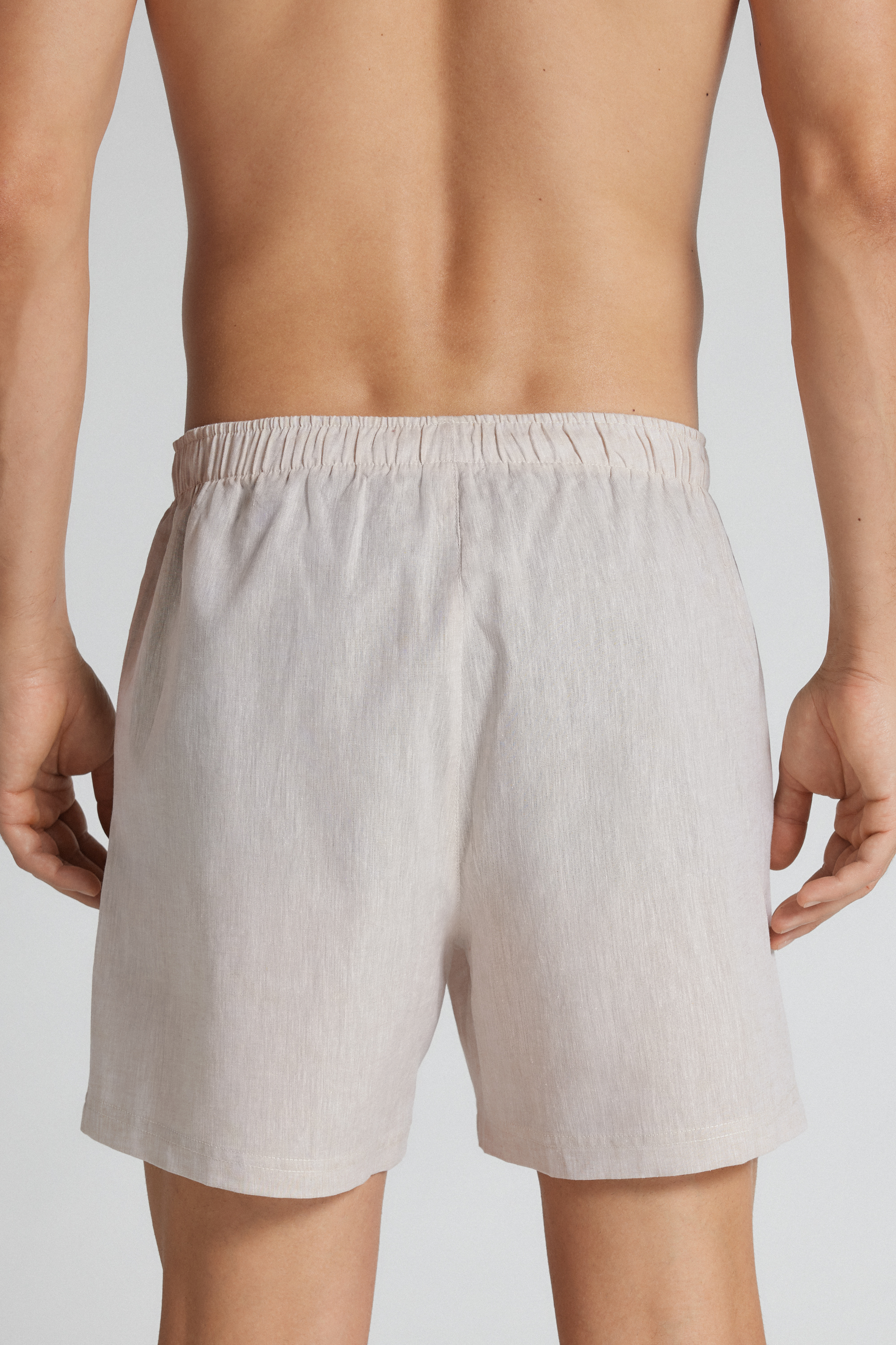 Pantaloni Corti Lino e Cotone Uomo