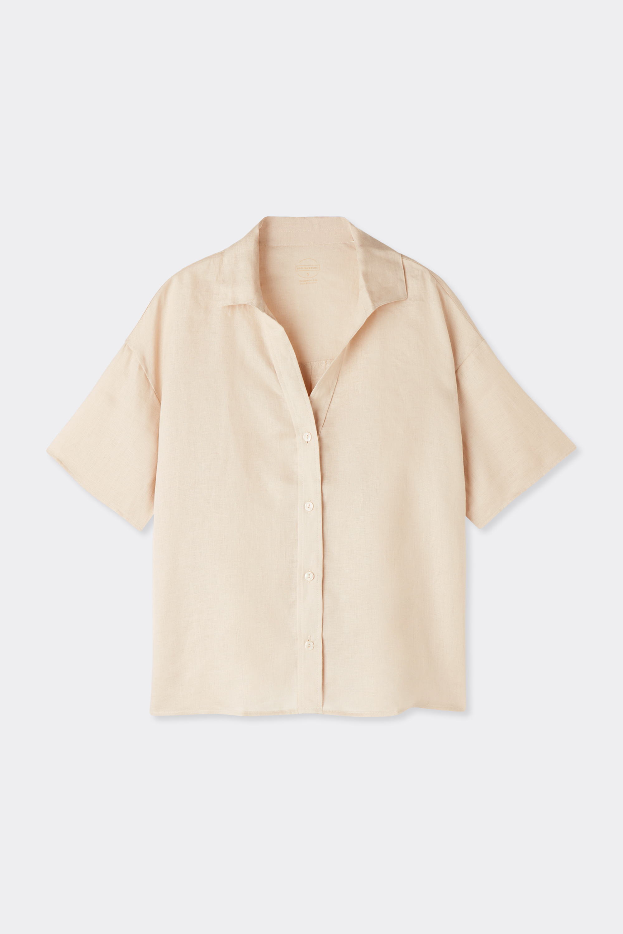 Camicia Manica Corta in Tela di Lino The Pure Linen