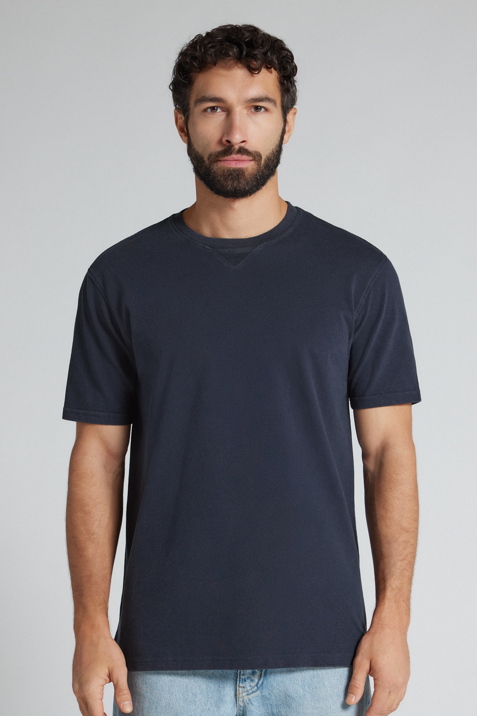 T-Shirt in Piquet Washed Collection