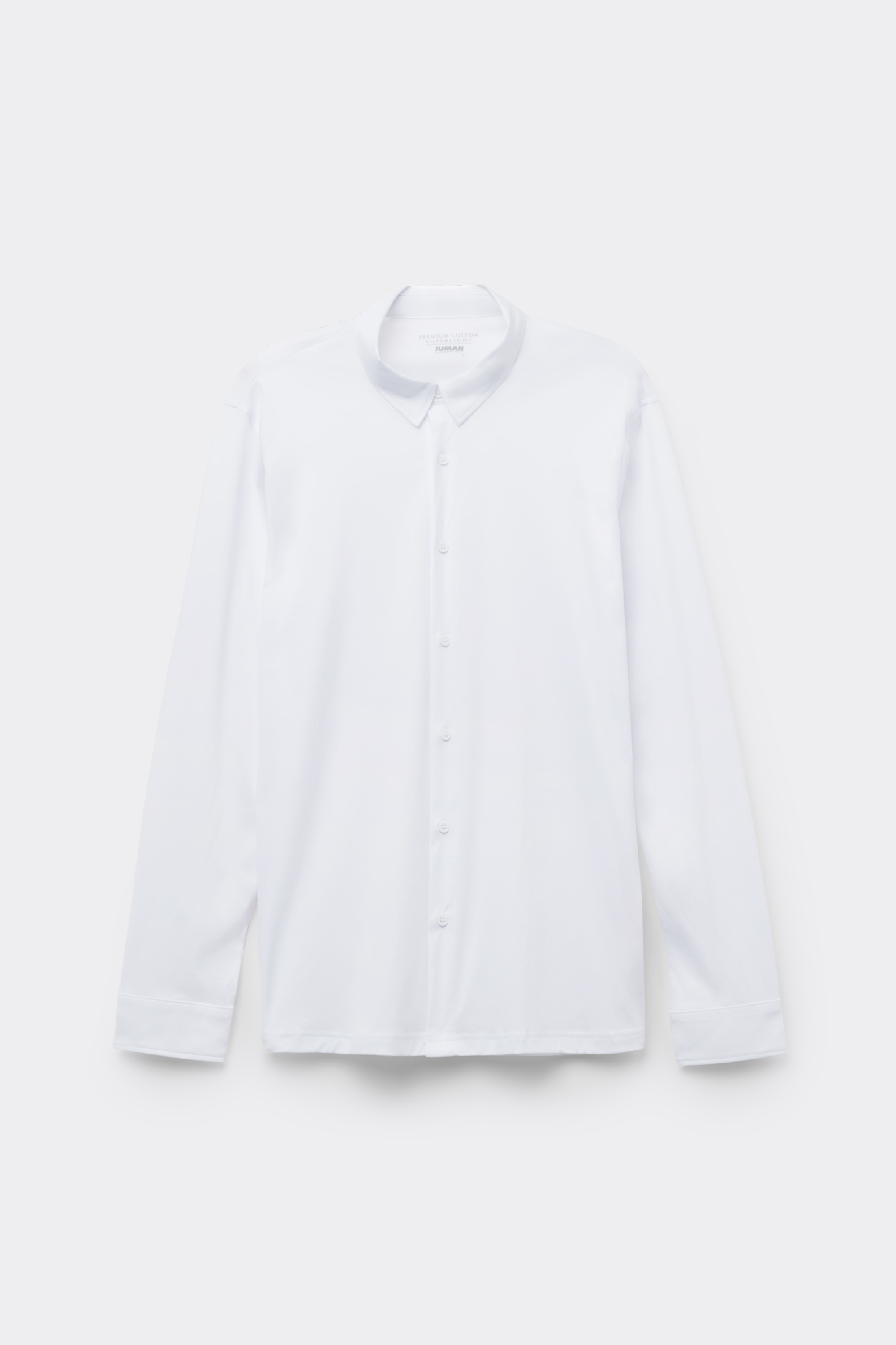 Camicia in Cotone Mercerizzato Superlight Manica Lunga filo Premium