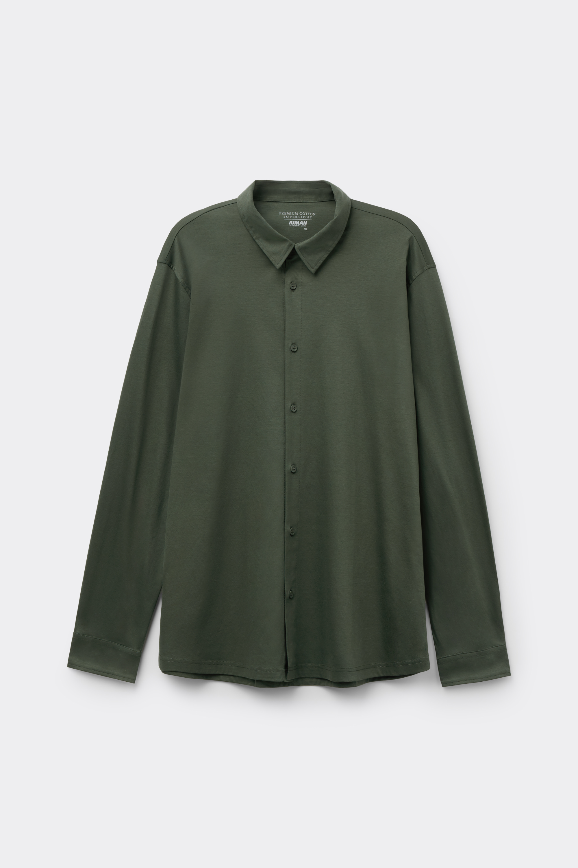 Camicia in Cotone Mercerizzato Superlight Manica Lunga filo Premium