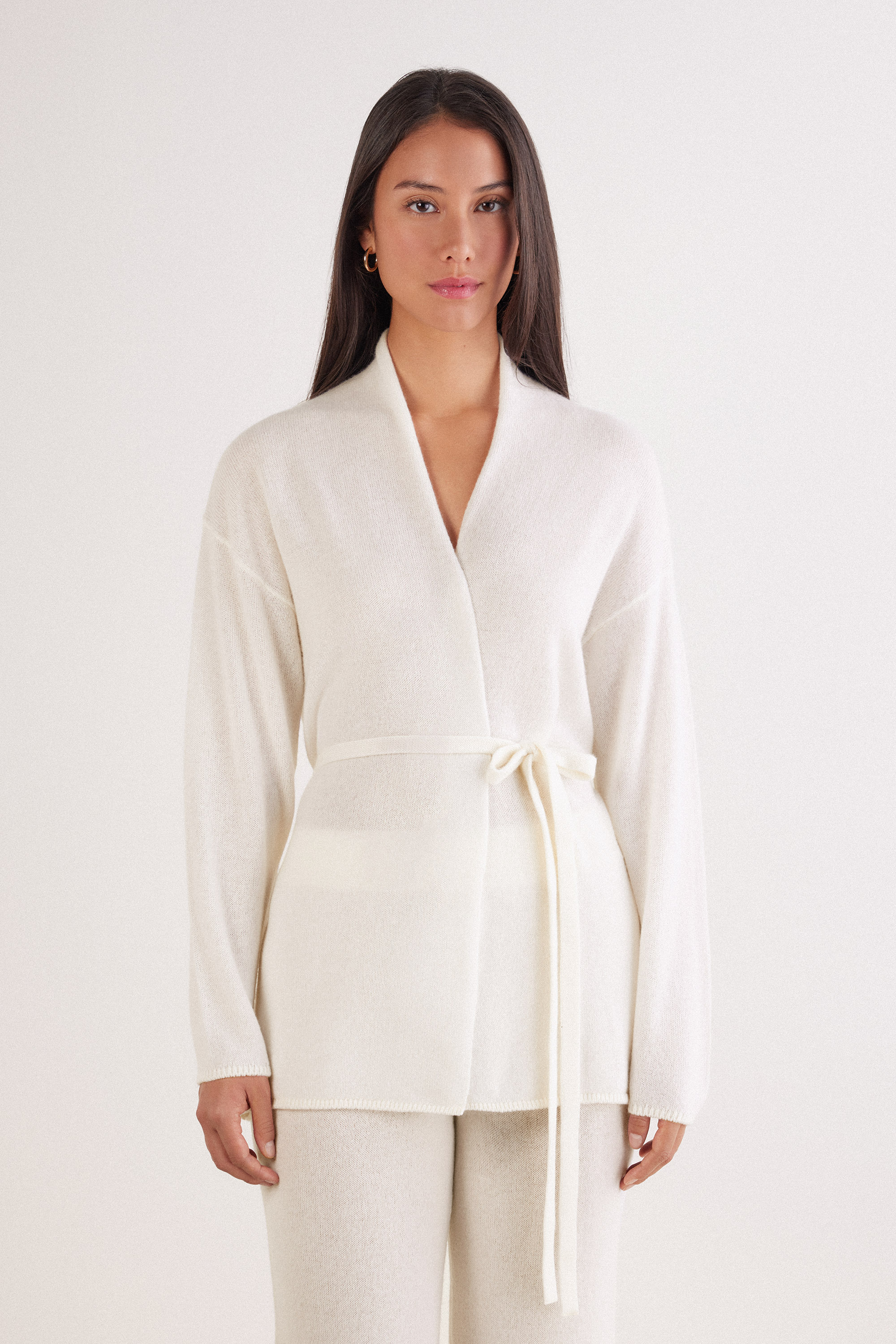 Cardigan con Cintura 100% Cashmere