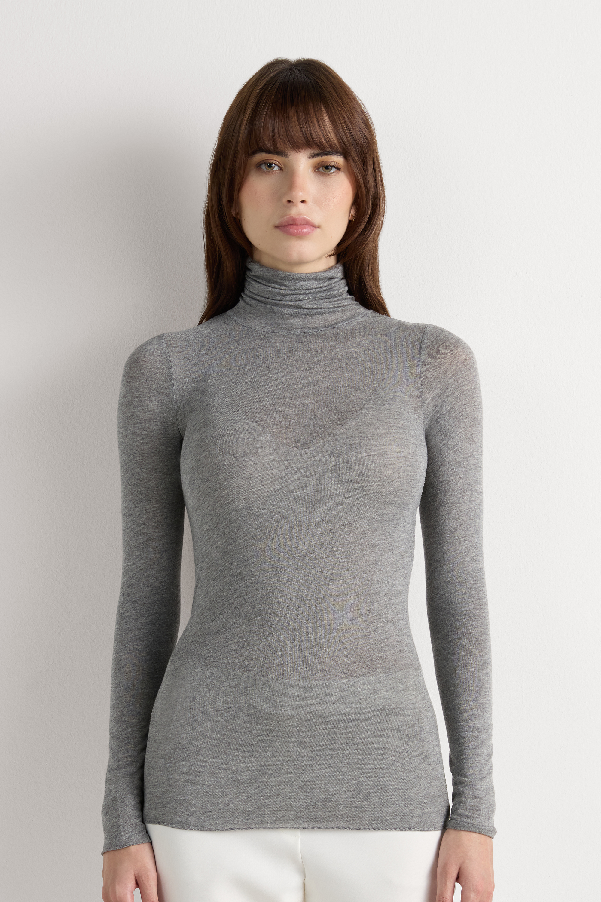 Maglia Ultralight con Cashmere A Collo Alto