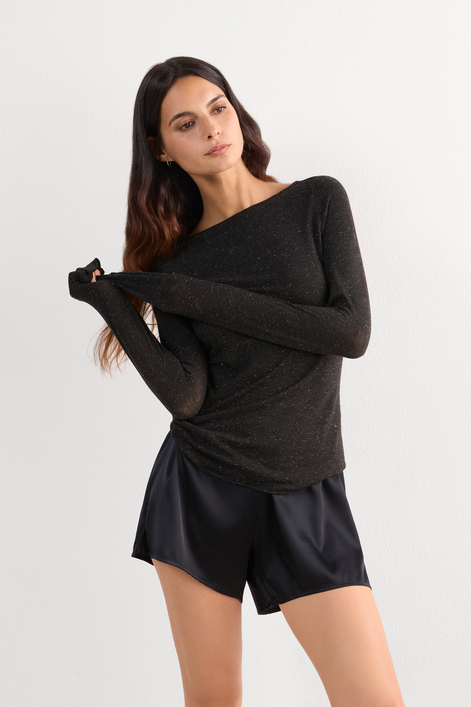 Maglia Girocollo in Modal Light con Cashmere Lam&egrave;