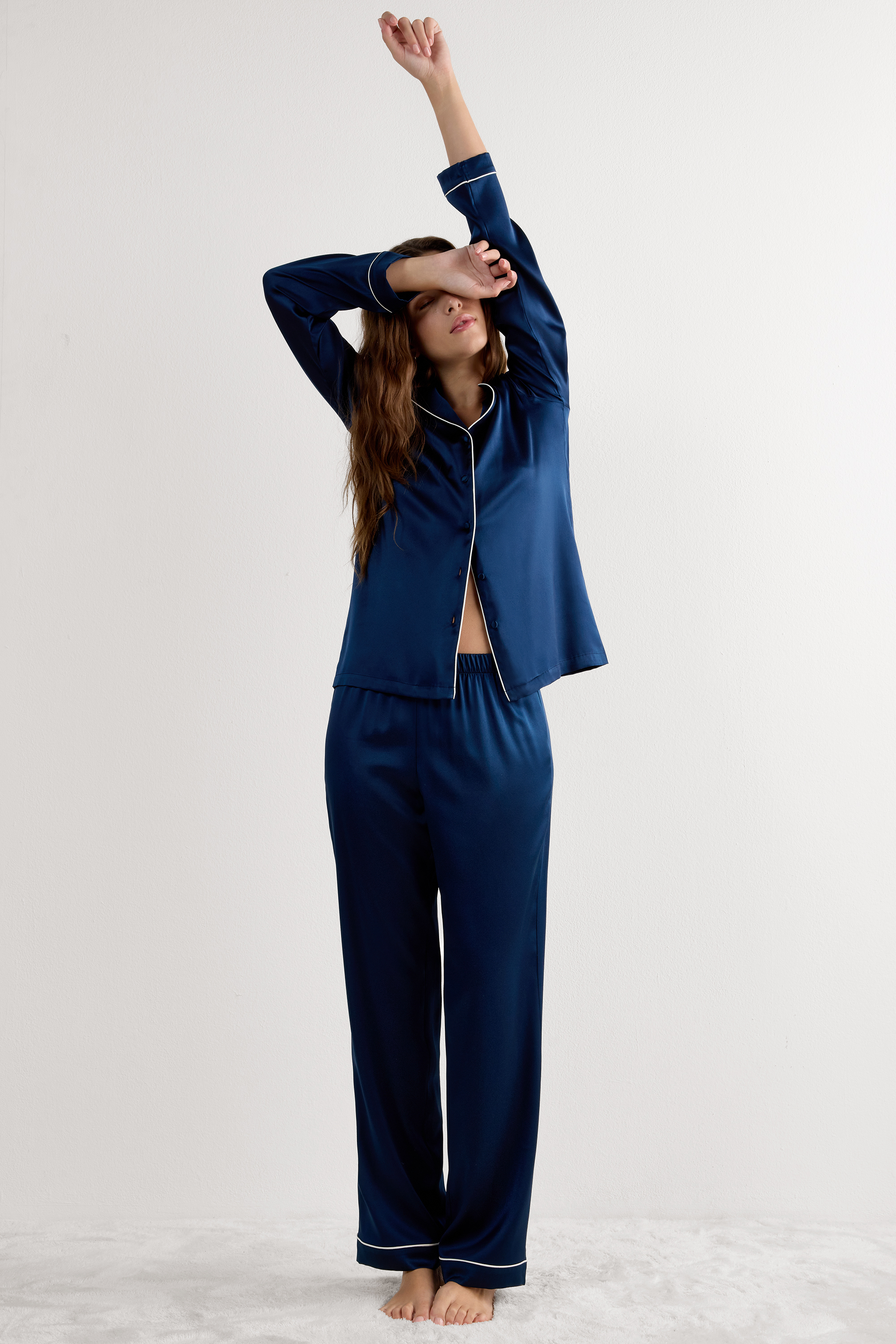 Pantalone lungo in Seta
