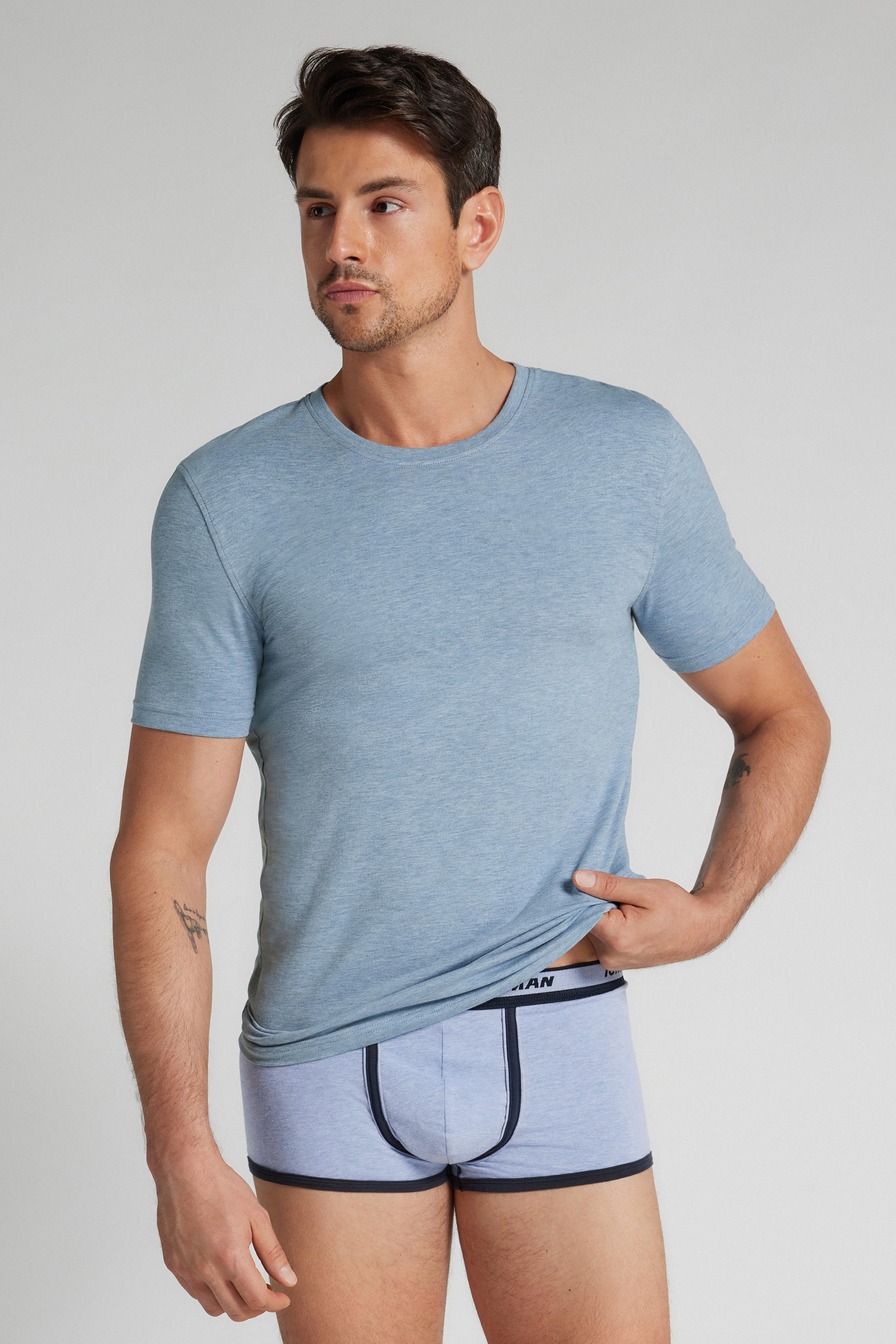 T-Shirt in Cotone Superior Elasticizzato