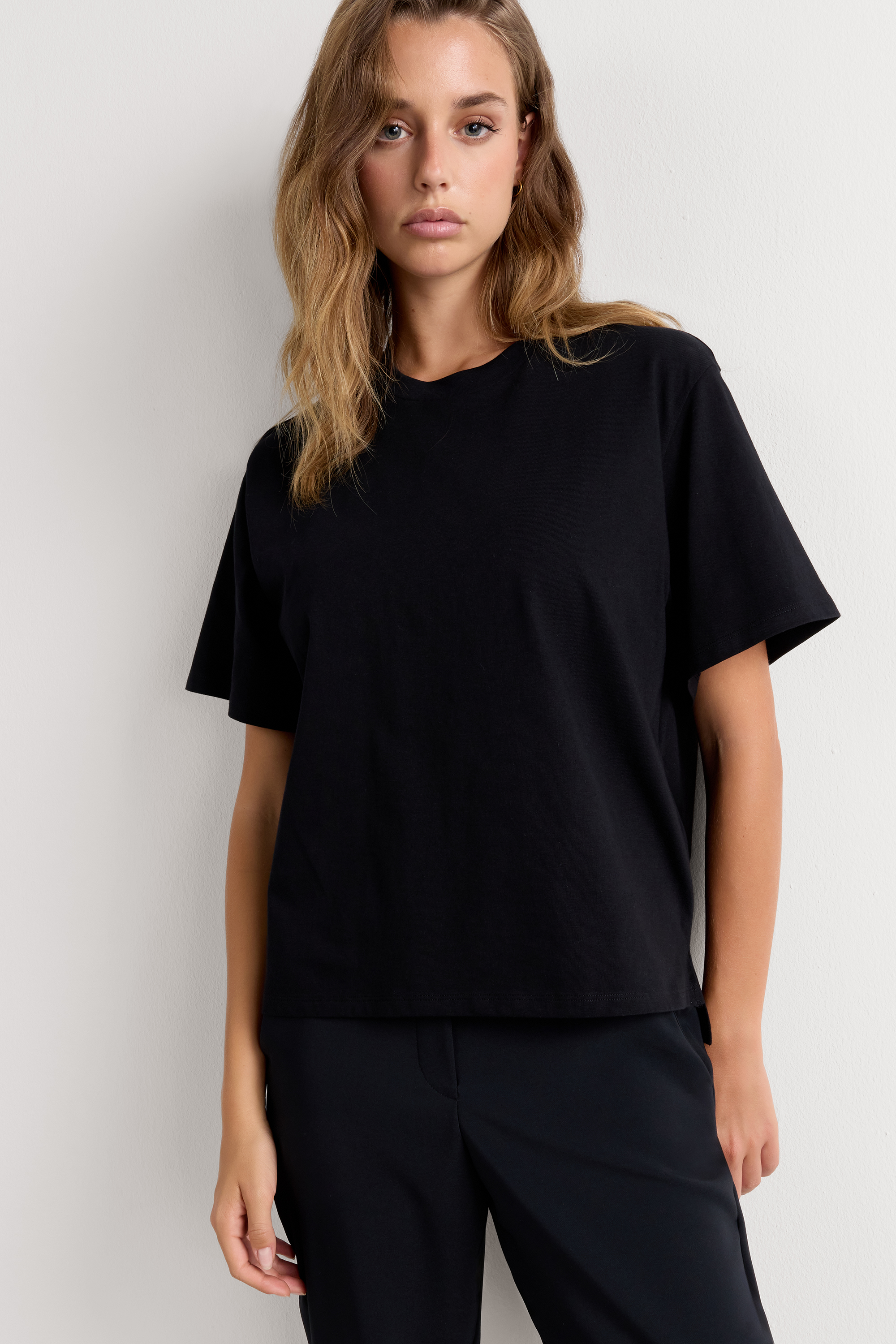 Maglia Manica Corta Boxy Fit in Cotone
