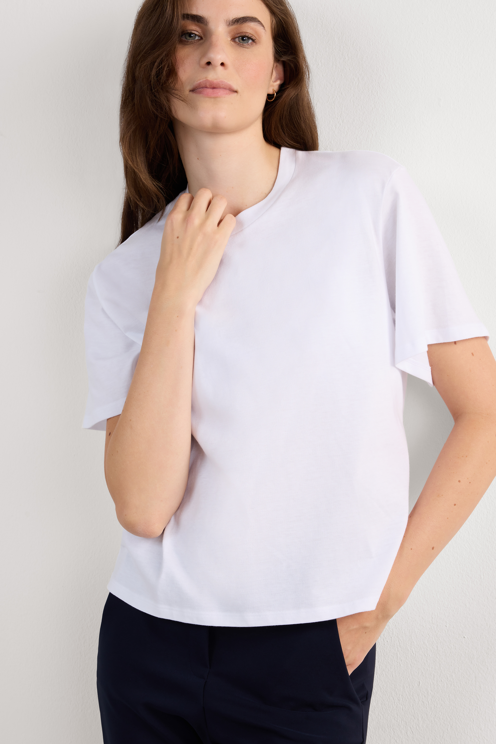 Maglia Manica Corta Boxy Fit in Cotone