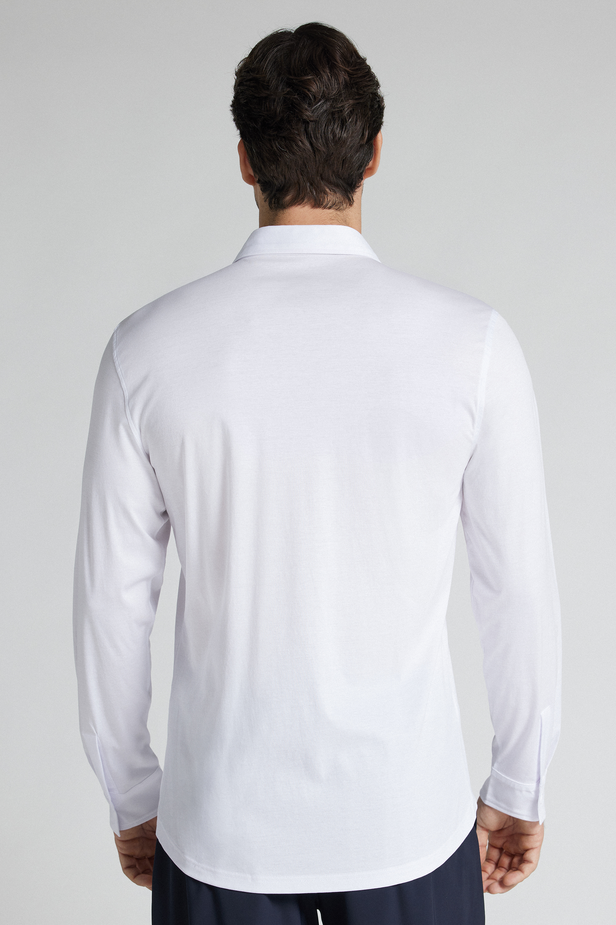 Camicia in Cotone Mercerizzato Superlight Manica Lunga filo Premium
