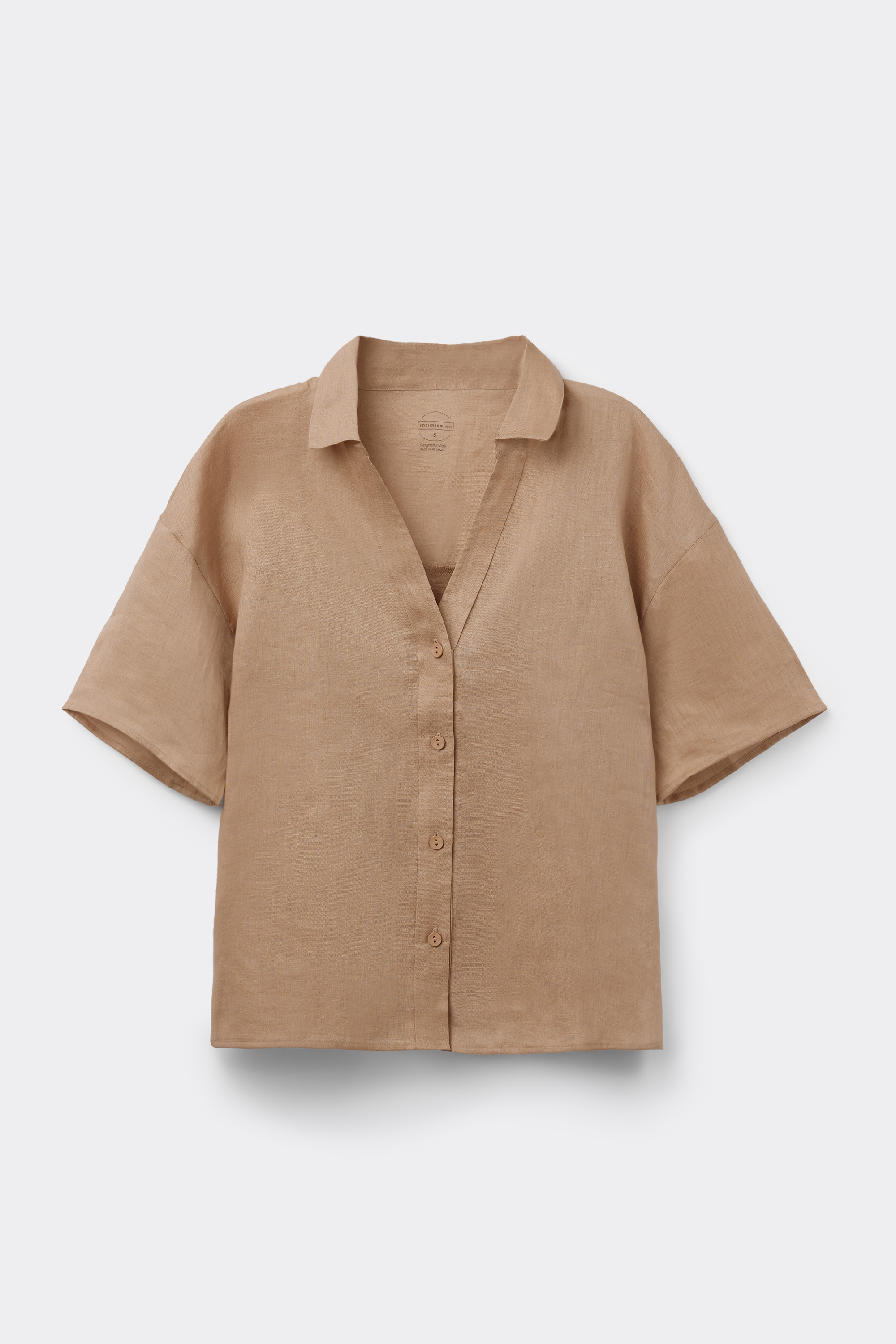 Camicia Manica Corta in Tela di Lino The Pure Linen