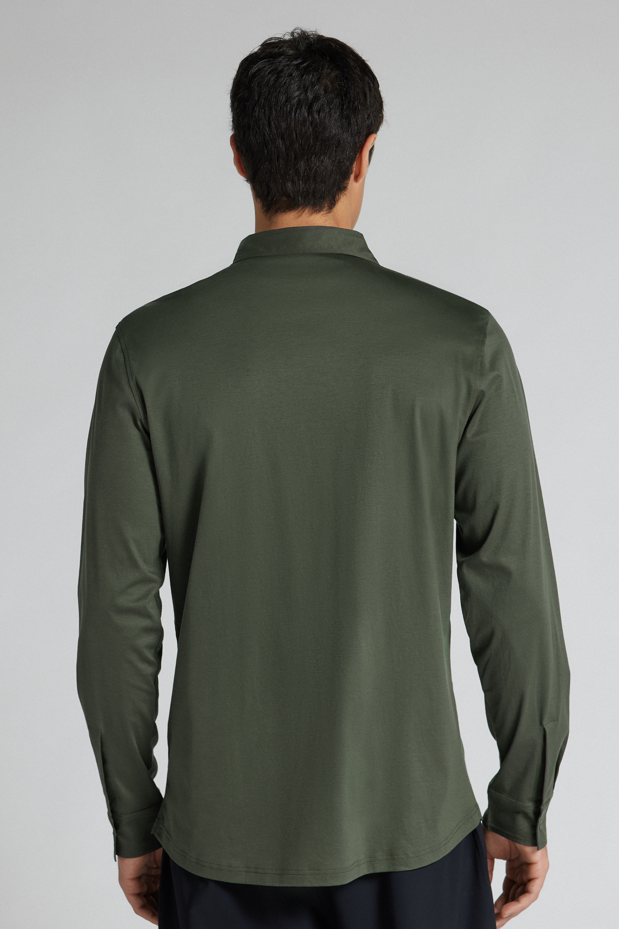 Camicia in Cotone Mercerizzato Superlight Manica Lunga filo Premium