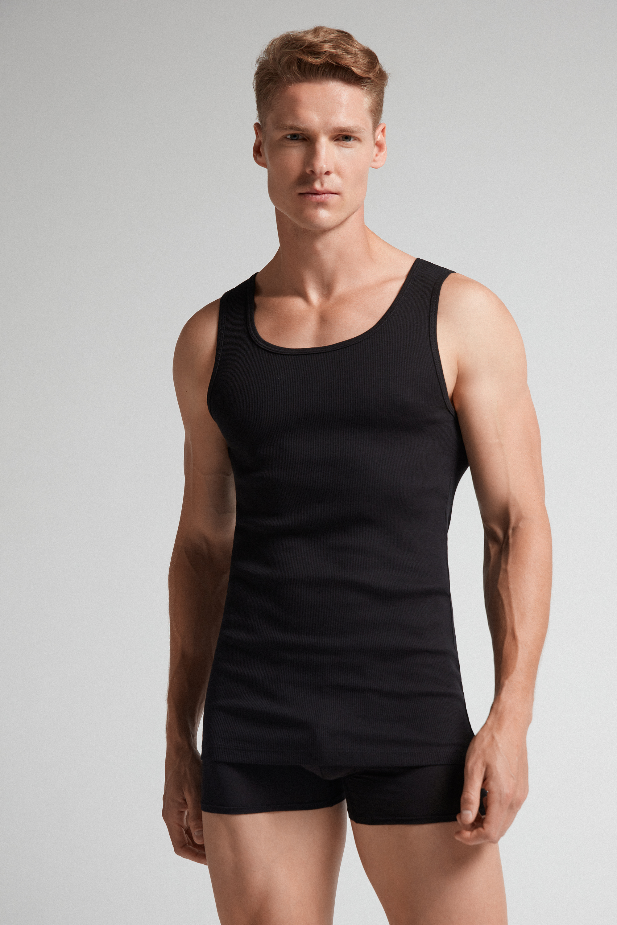 Canotta a Costine in 100% Cotone Superior