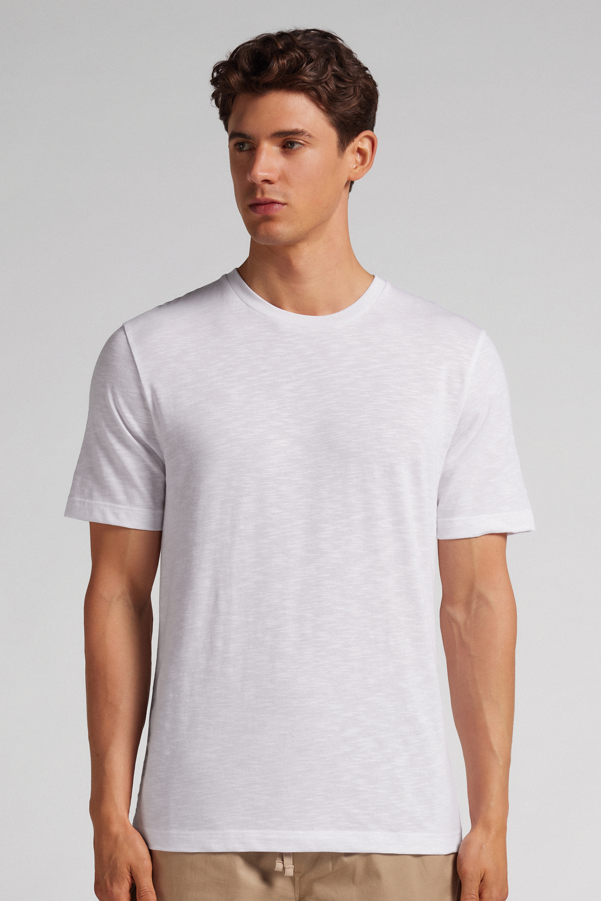 T-shirt in Cotone Fiammato