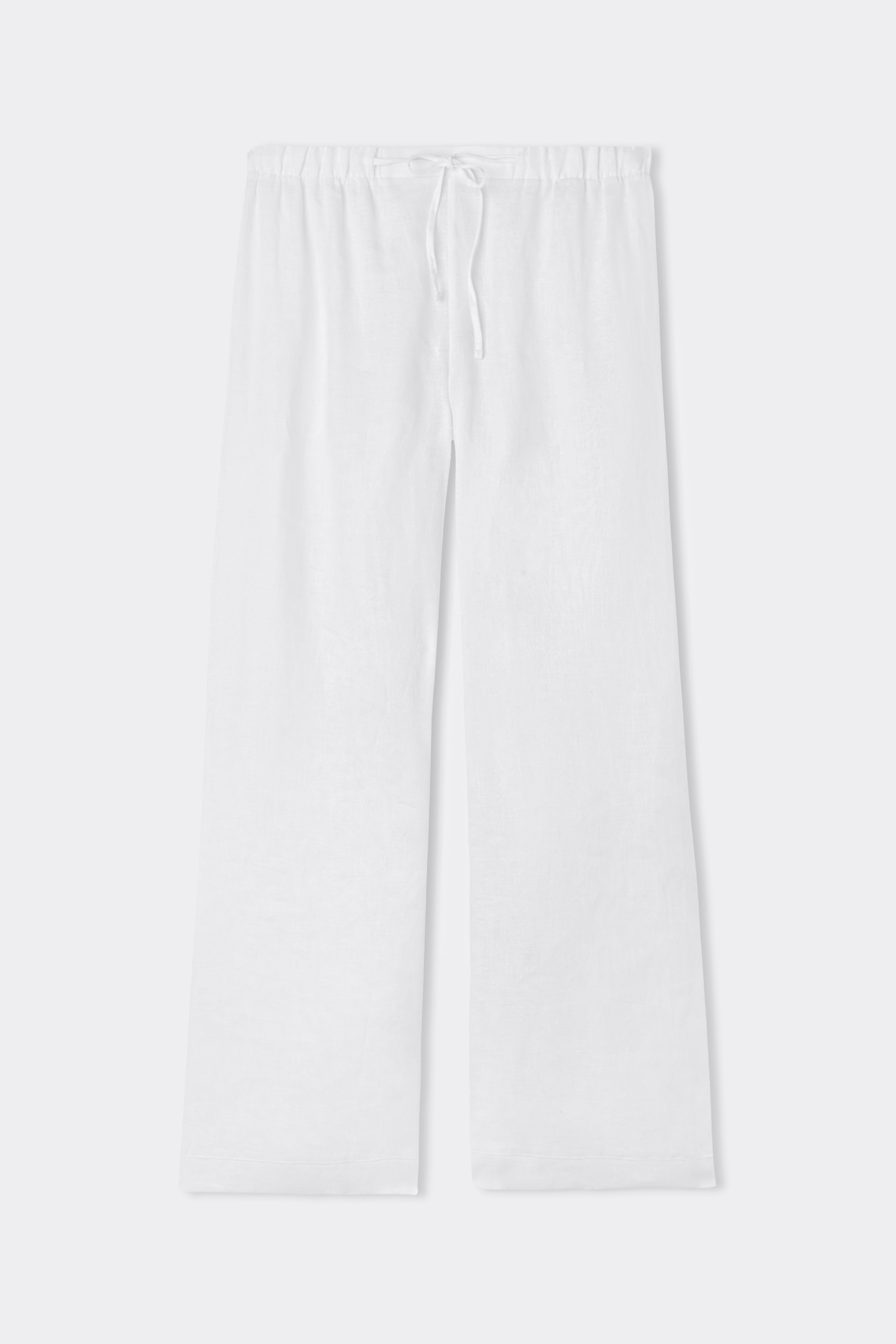 Pantalone Lungo con Coulisse in Tela di Lino The Pure Linen