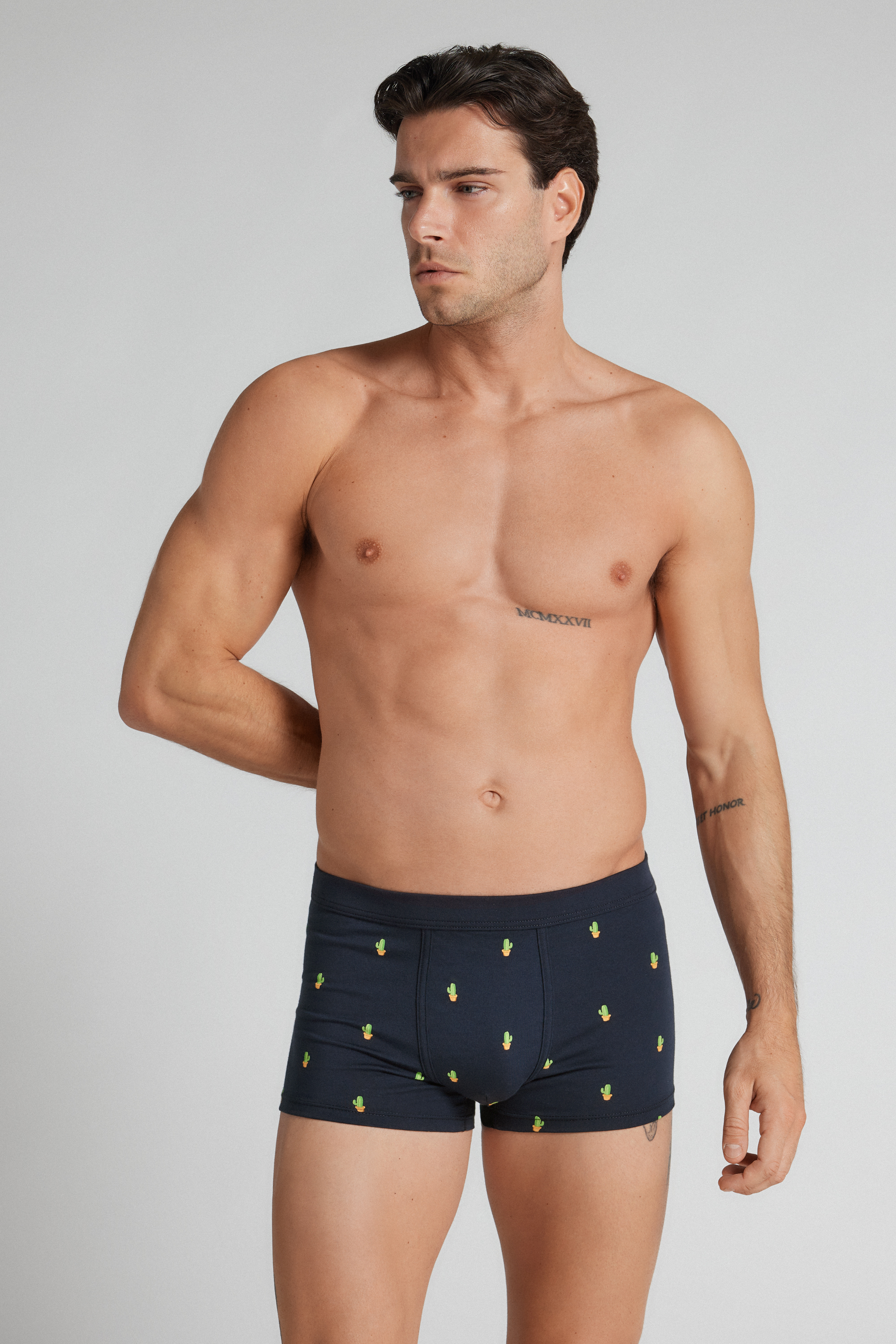 Boxer Cotone Superior Stampa Cactus