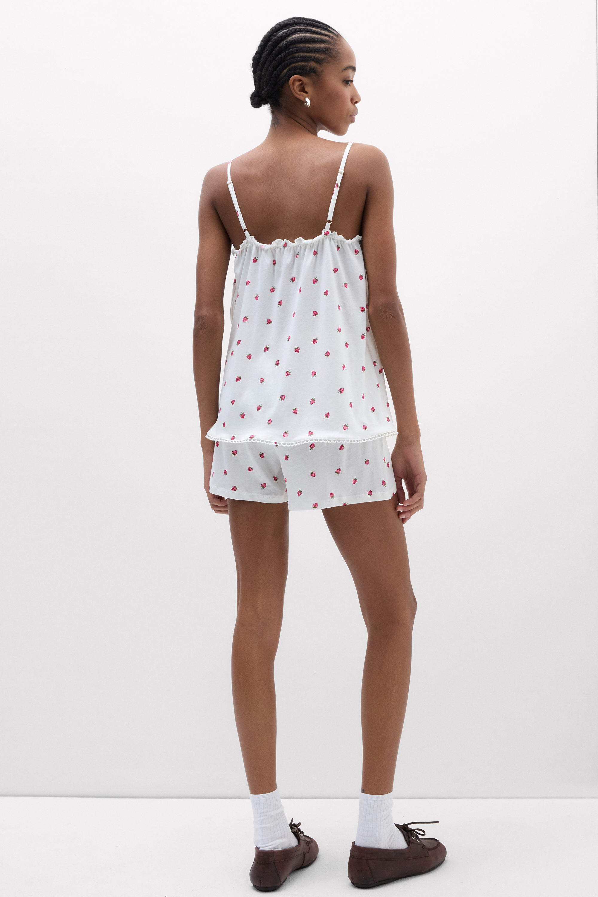 Pigiama Corto Spallina in Cotone Ultrafresh Sweet as a Berry