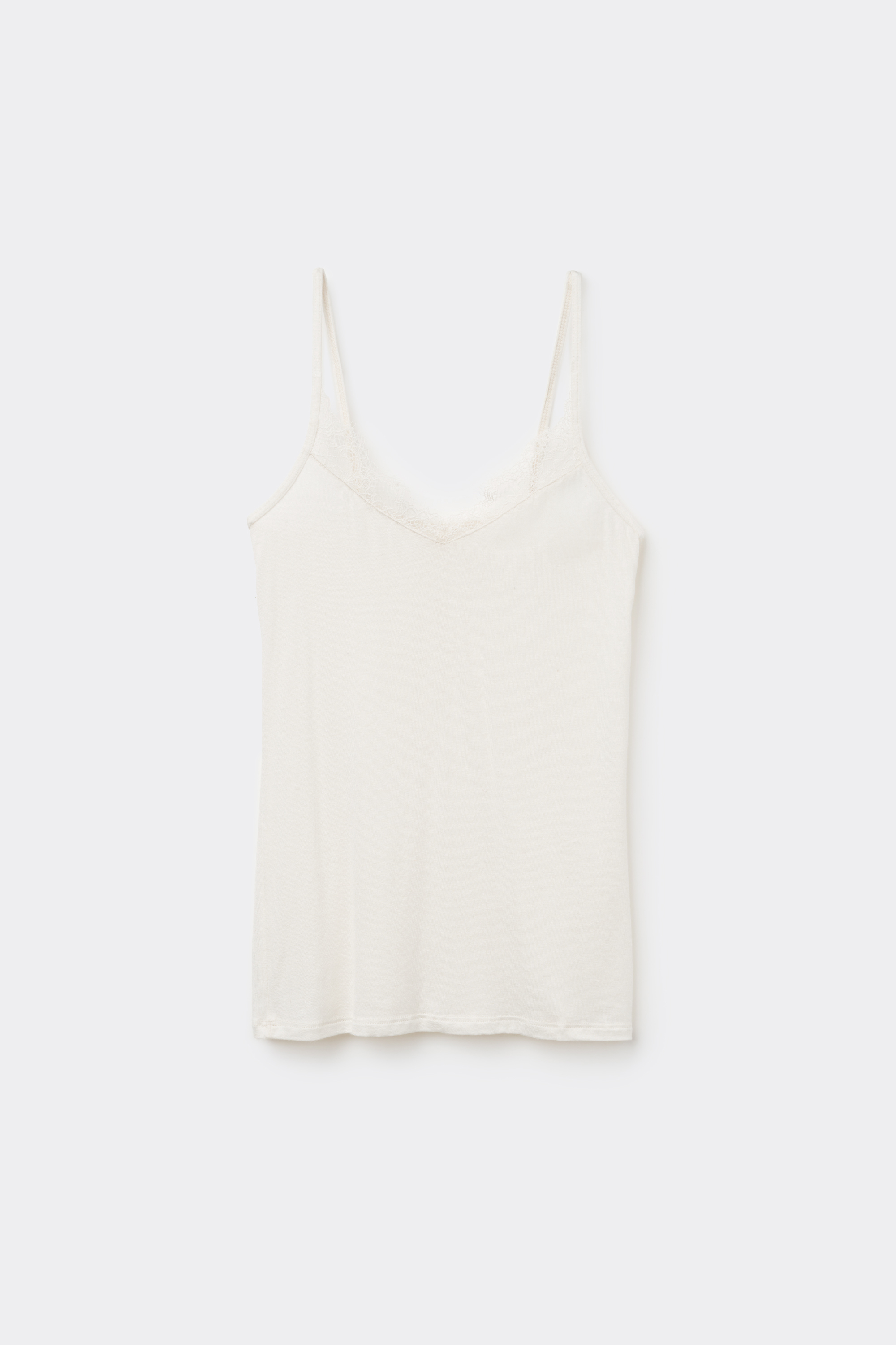Top in Modal Ultralight con Cashmere con Pizzo