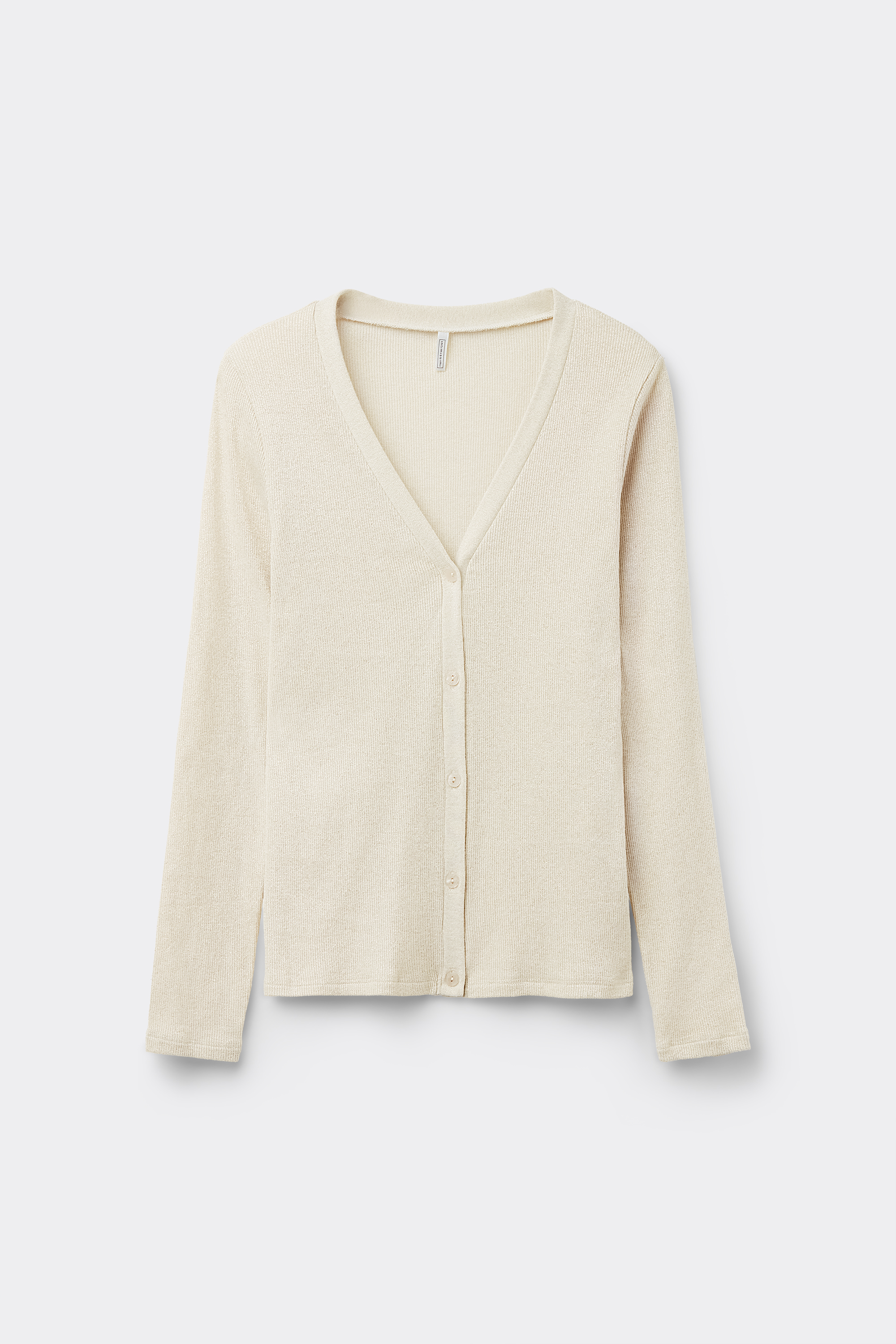 Cardigan a Costine in Cotone Lam&egrave;