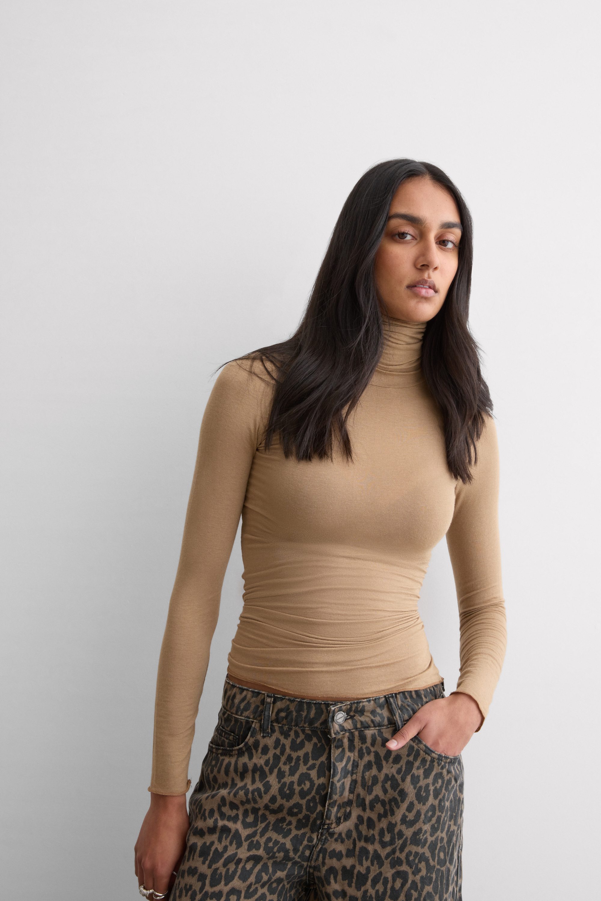 Maglia Ultralight con Cashmere A Collo Alto