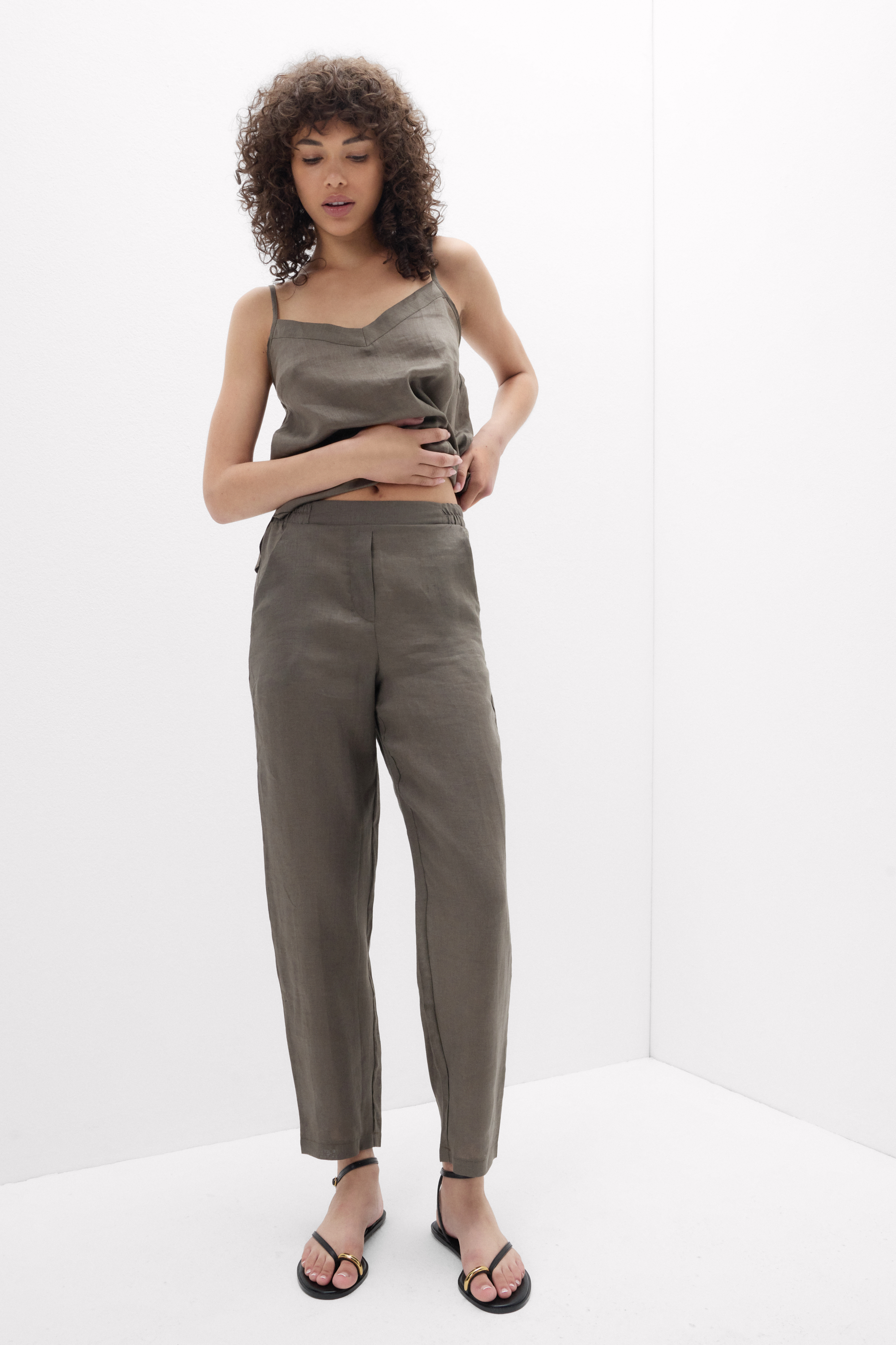 Pantalone in Tela di Lino The Pure Linen