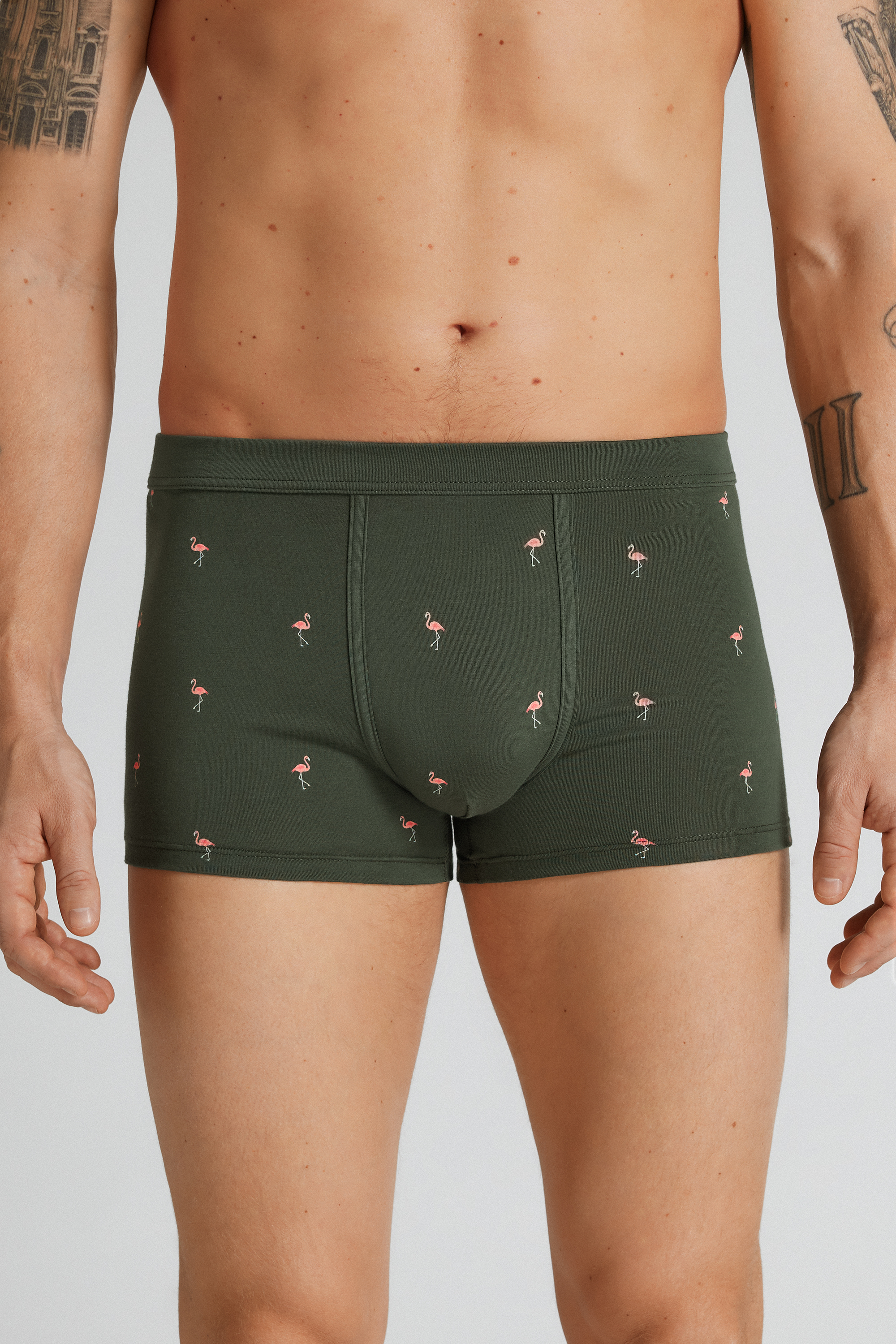 Boxer Cotone Superior Stampa Fenicotteri