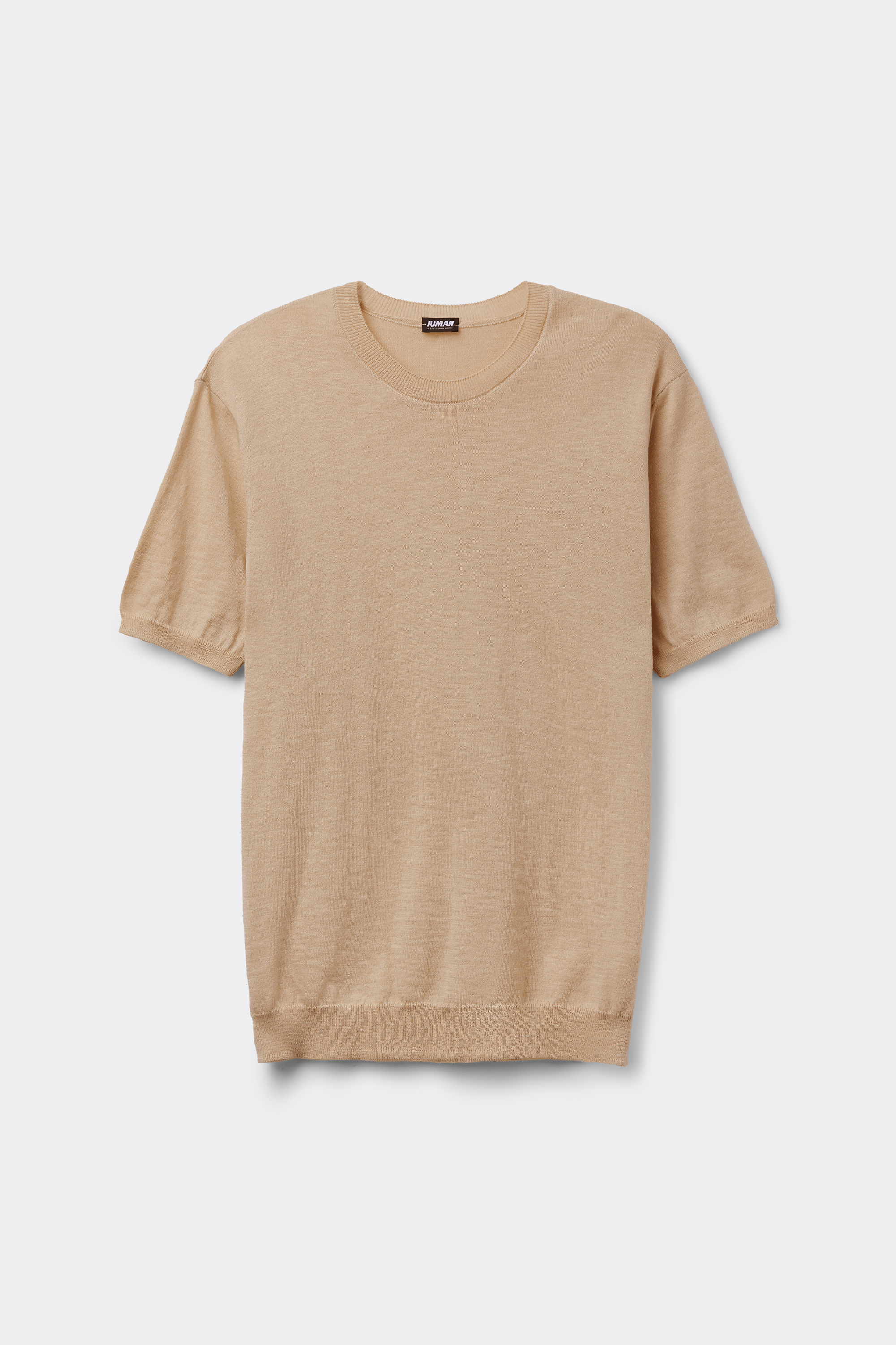 T-shirt in Maglia di Cotone Fiammato