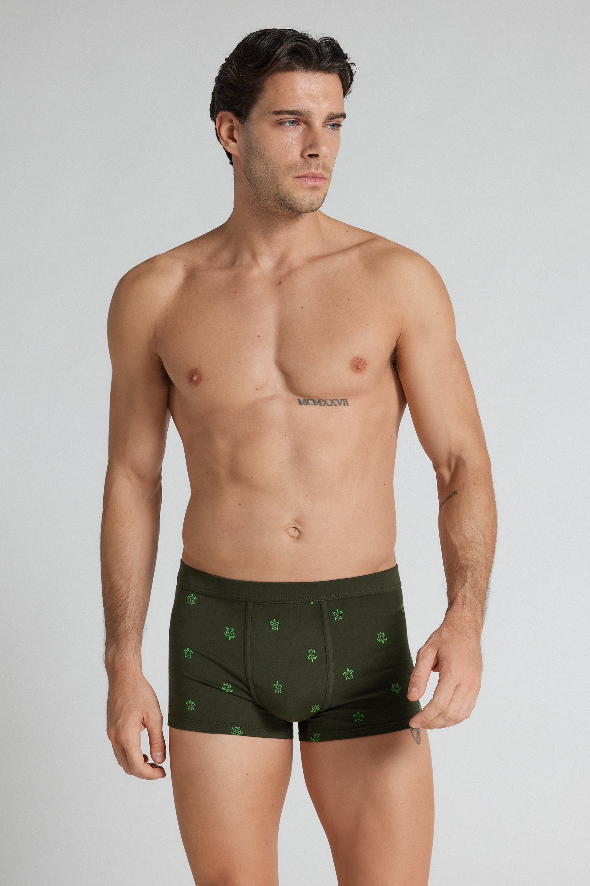 Boxer Cotone Superior Stampa Tartaruga