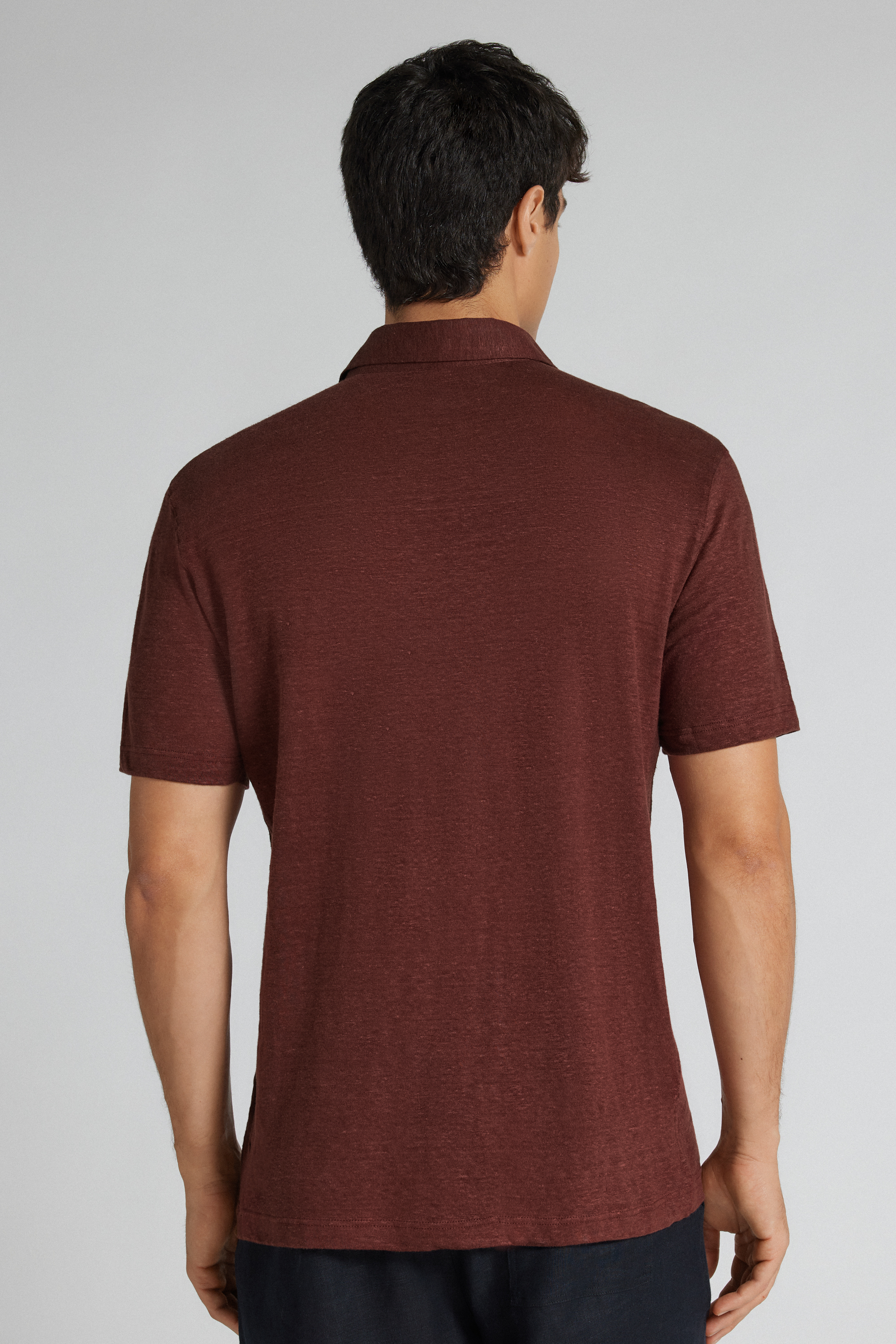 Polo a Manica Corta in 100% Lino Soft