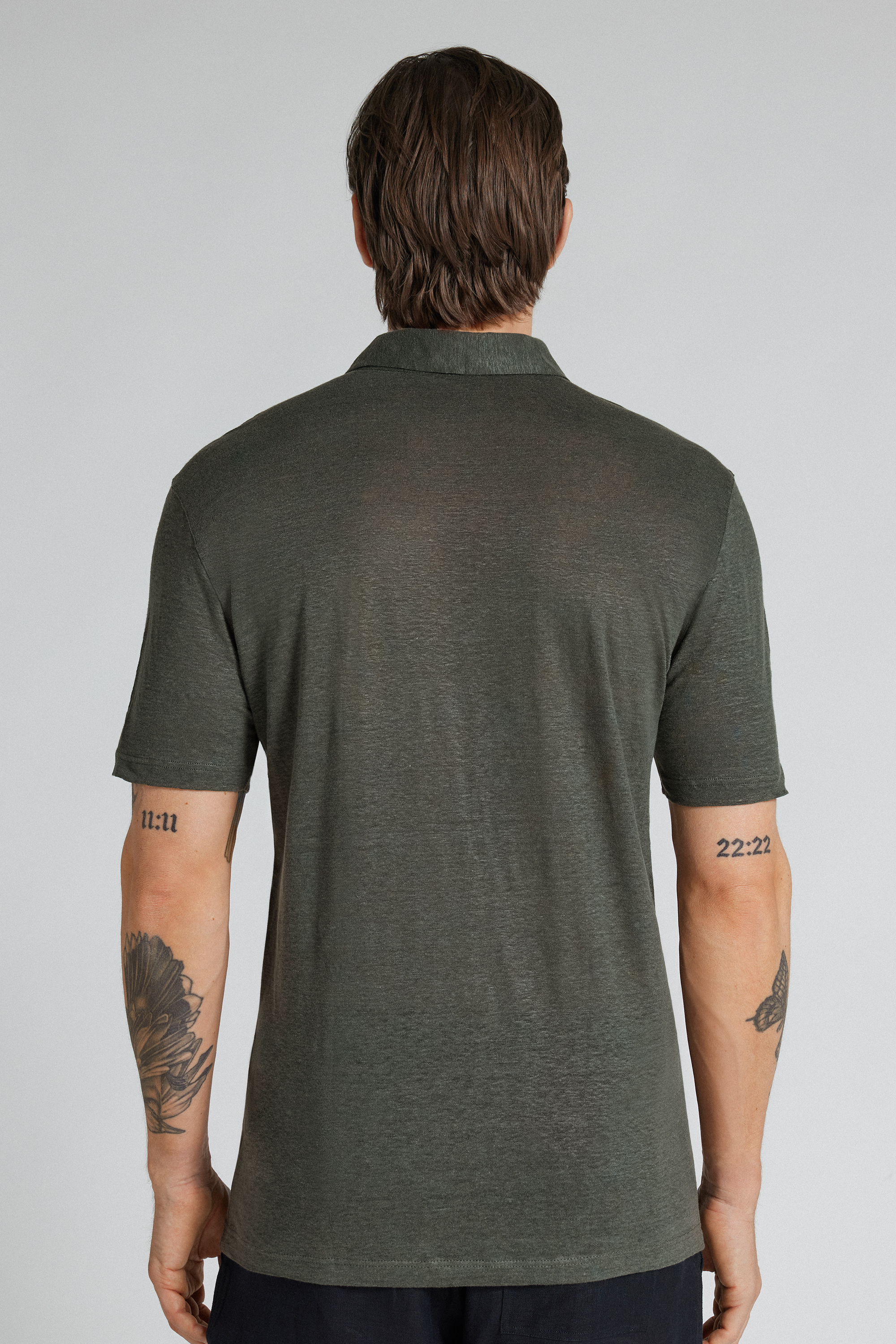 Polo a Manica Corta in 100% Lino Soft