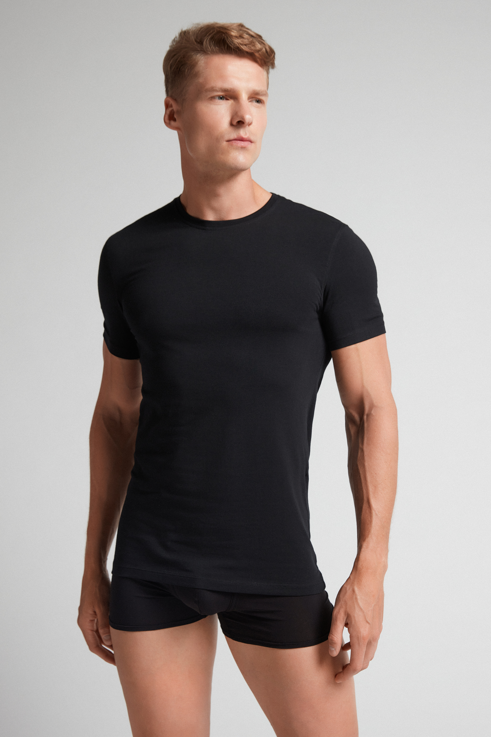 T-Shirt in Cotone Superior Elasticizzato
