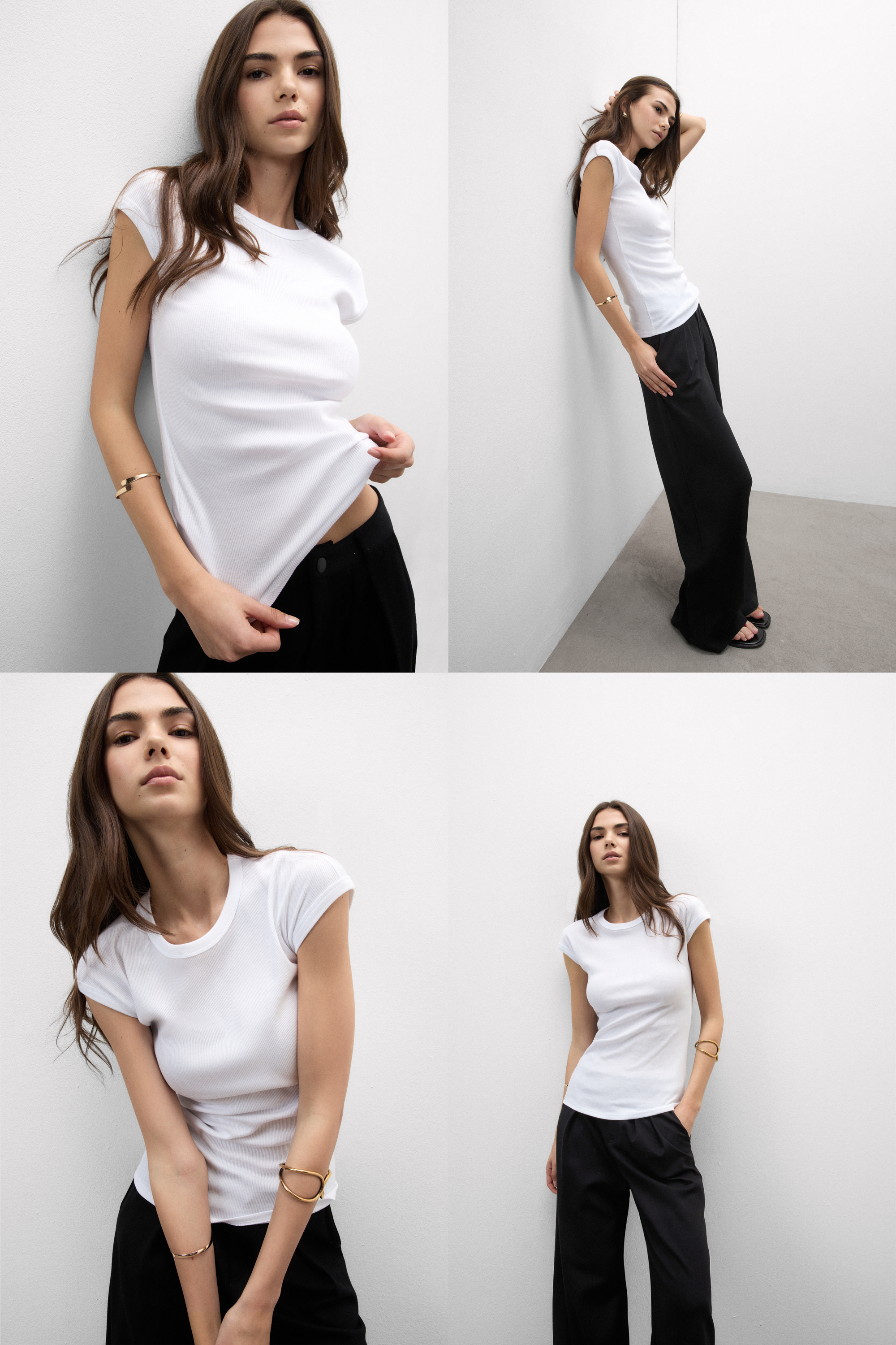 Maglia Manica Corta in Cotone Superior a Costine