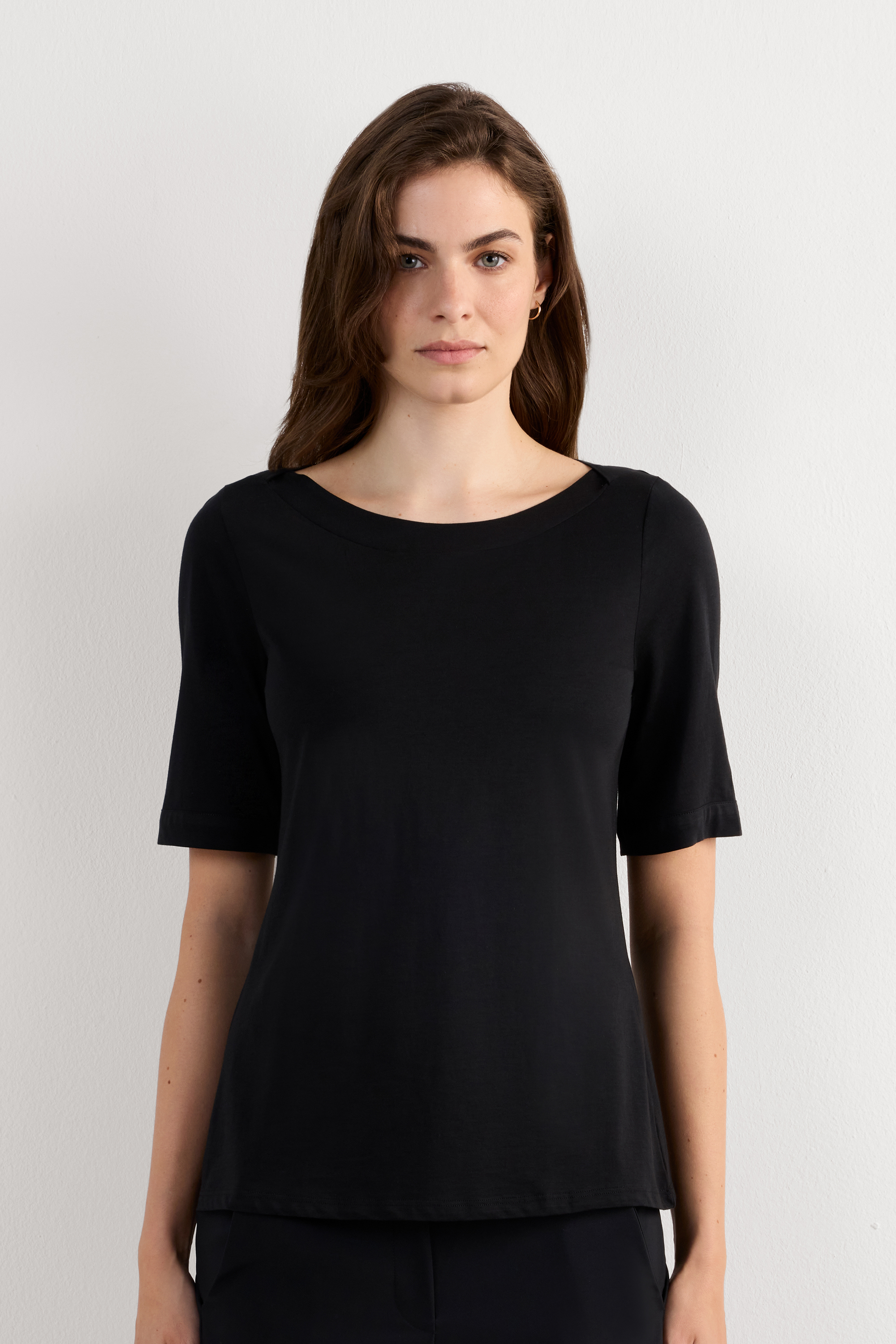 Maglia Manica Corta Scollo a Barchetta in Cotone Ultrafresh