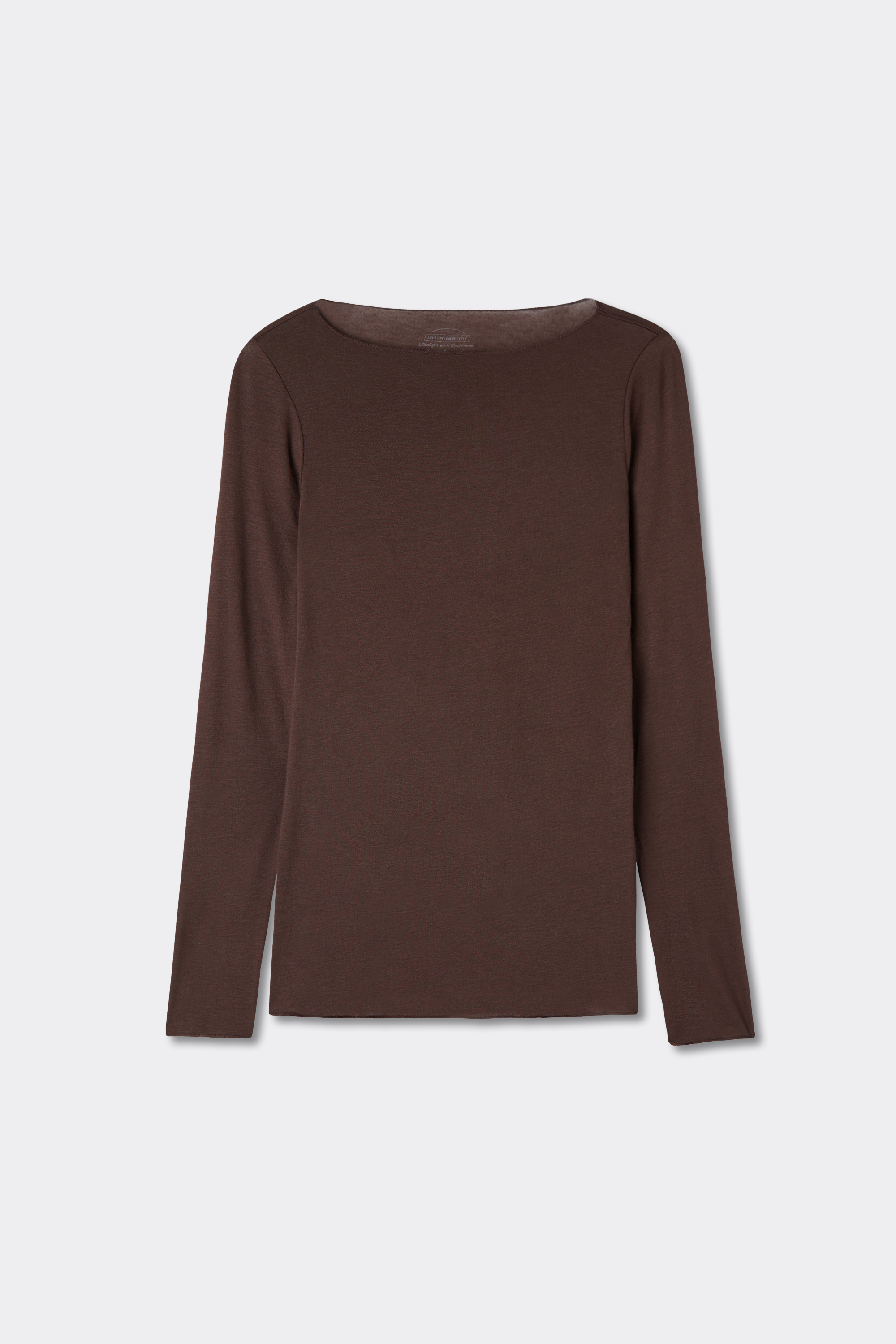 Maglia Manica Lunga Ultralight con Cashmere e Scollo a Barchetta