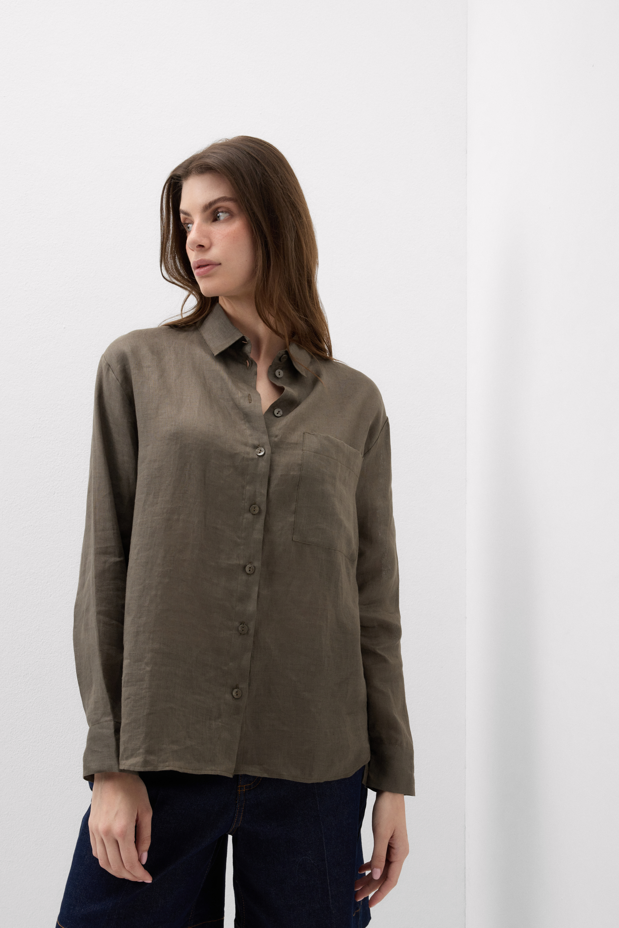 Camicia in Tela di Lino The Pure Linen