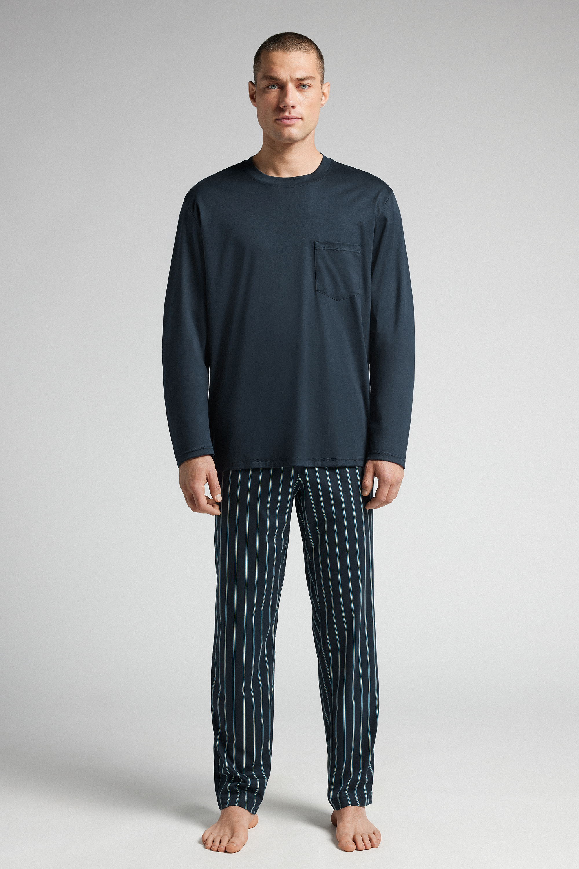 Pigiama Lungo in Cotone Premium Mercerizzato Stampato
