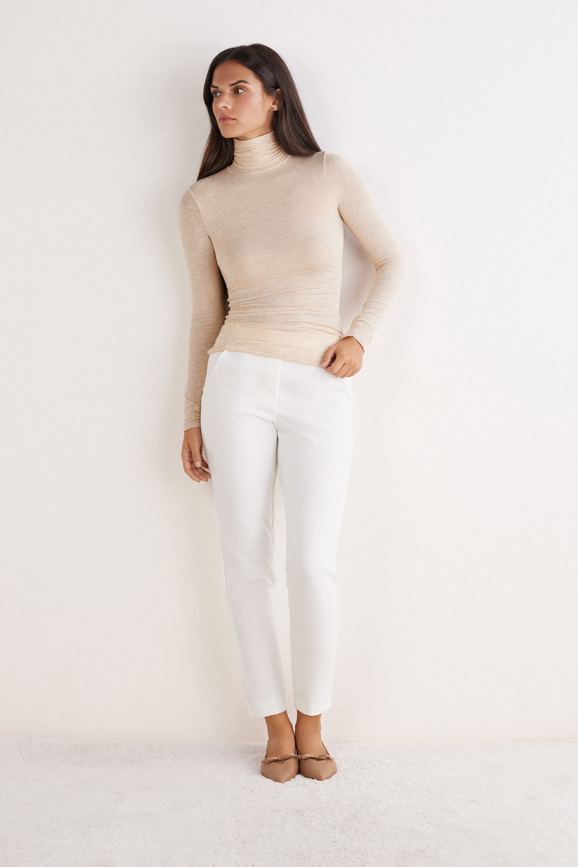 Maglia Ultralight con Cashmere A Collo Alto