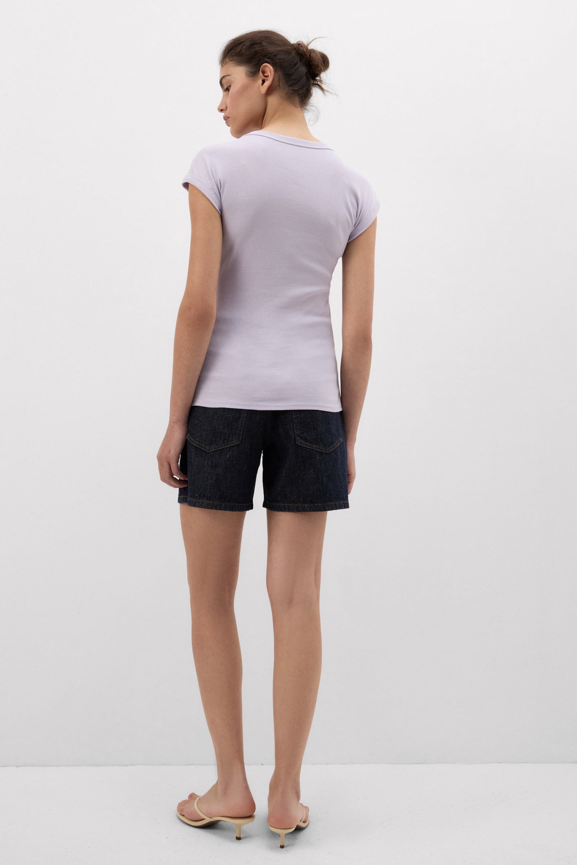 Maglia Manica Corta in Cotone Superior a Costine