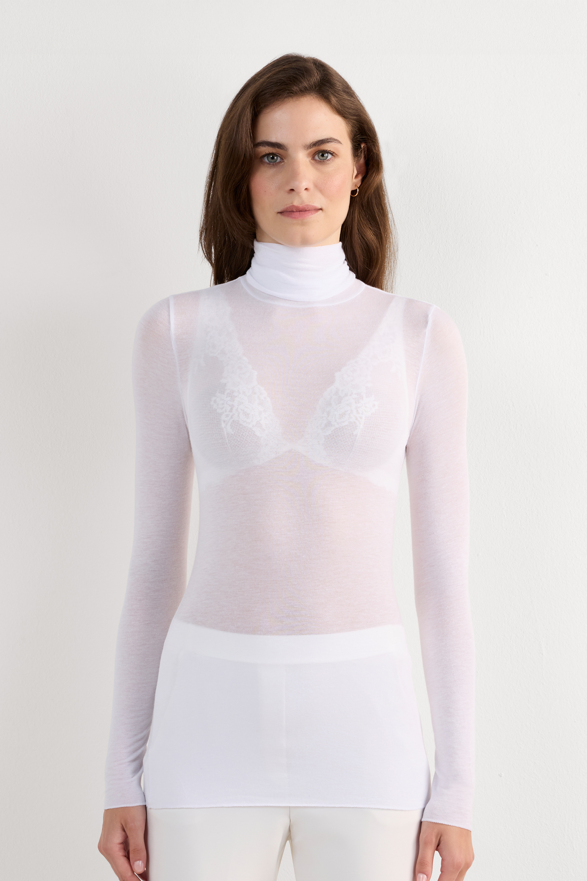 Maglia Ultralight con Cashmere A Collo Alto
