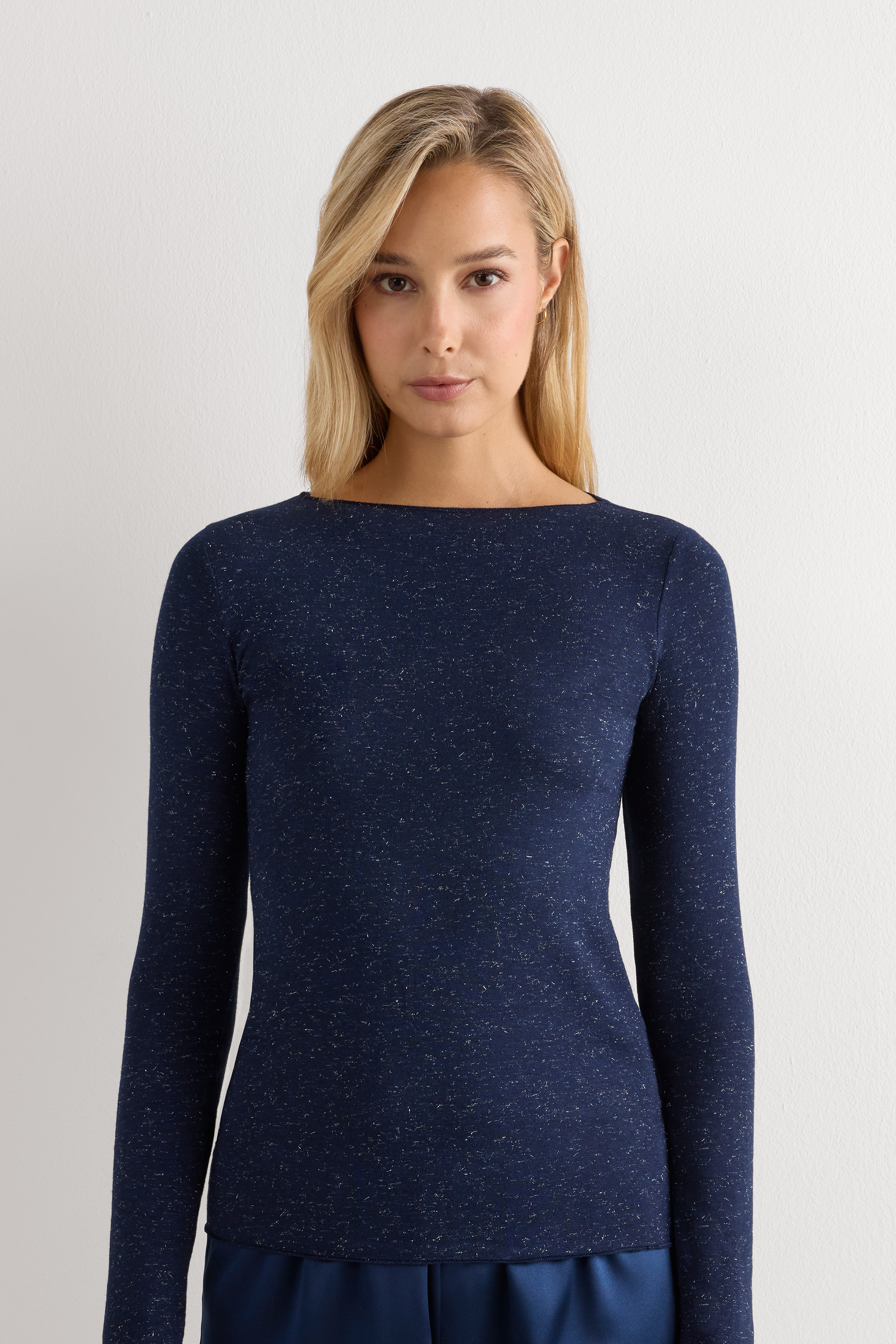 Maglia Girocollo in Modal Light con Cashmere Lam&egrave;