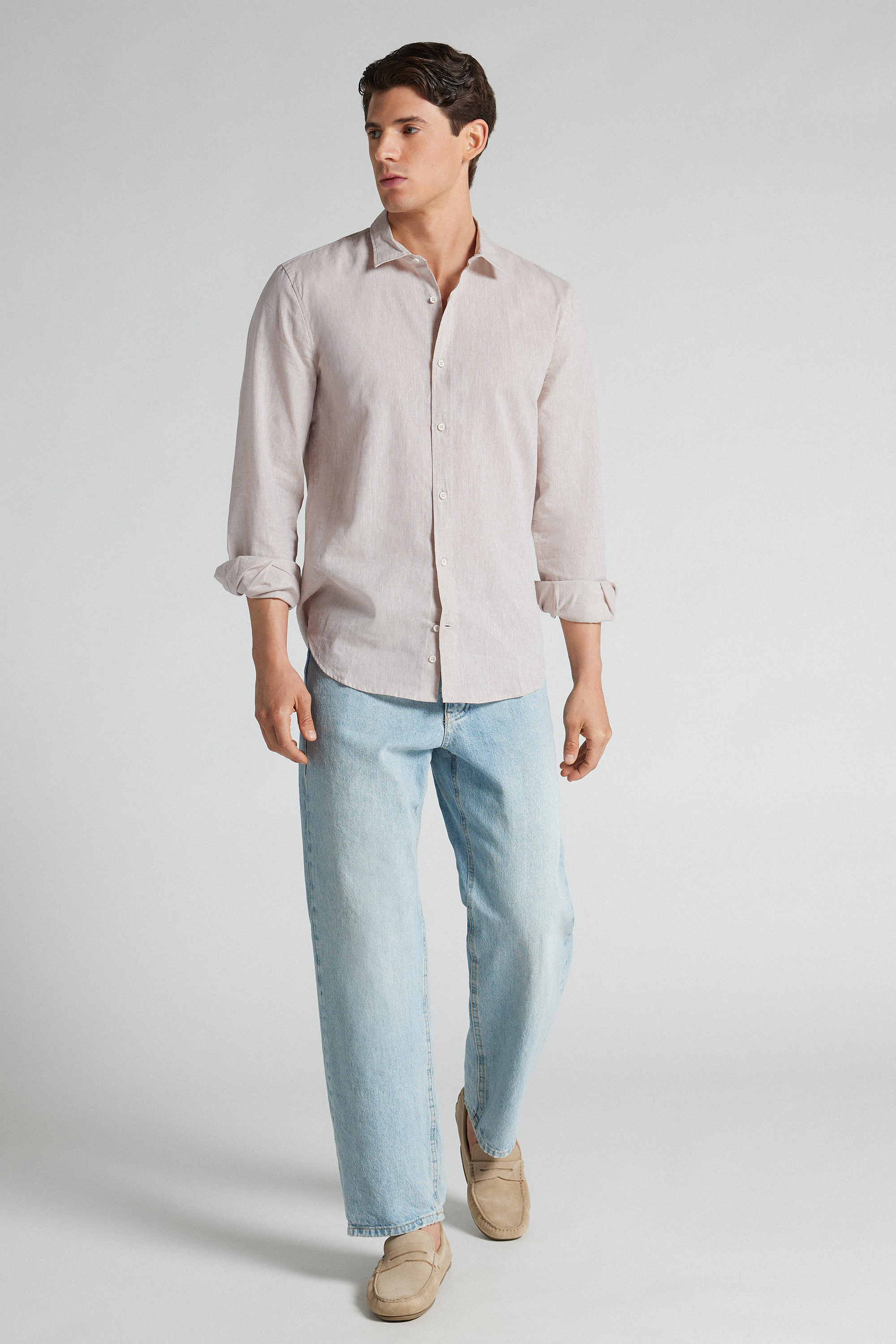 Camicia in Lino e Cotone Uomo
