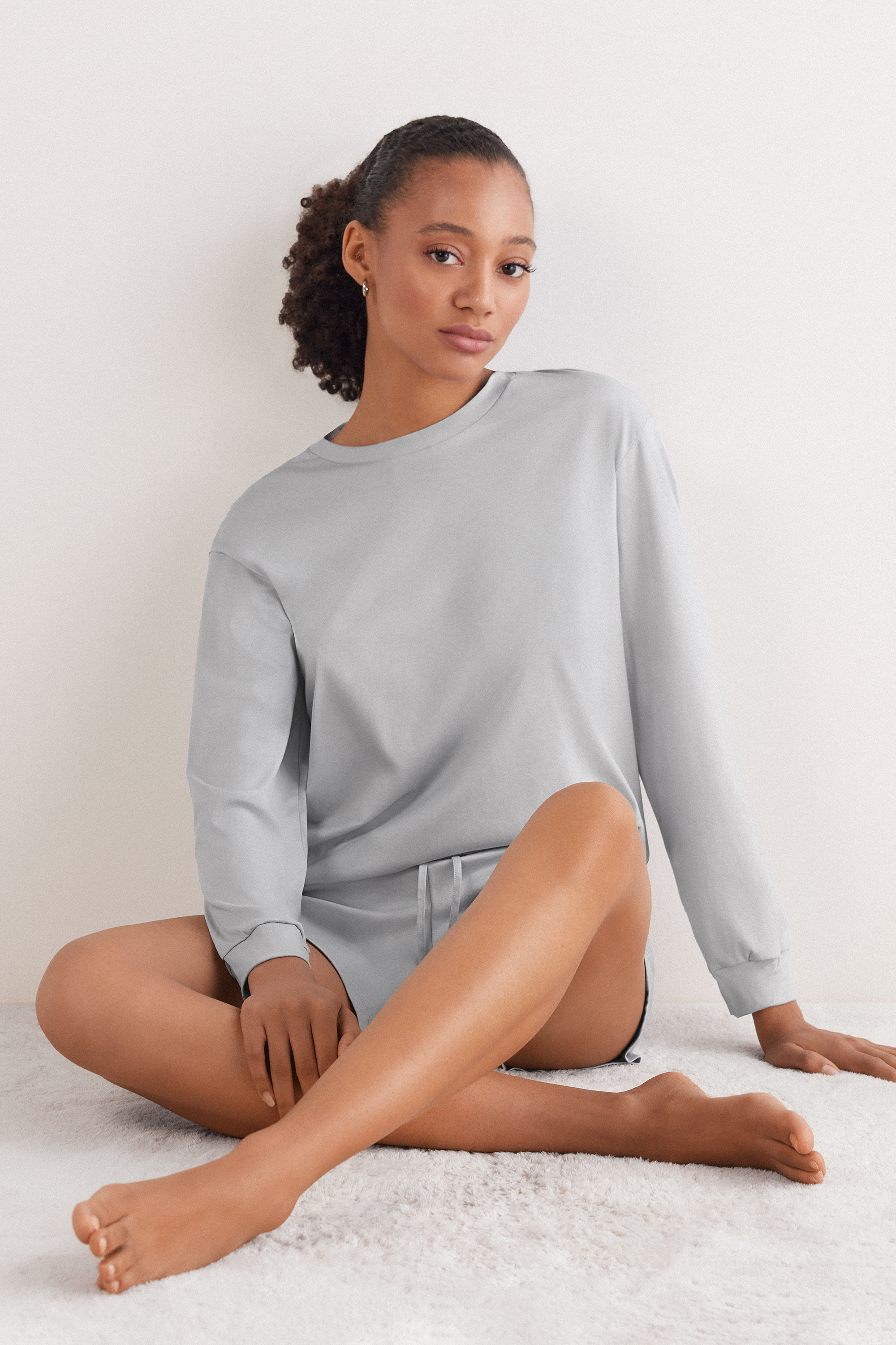 Maglia Manica Lunga in Cotone Elevated Cotton