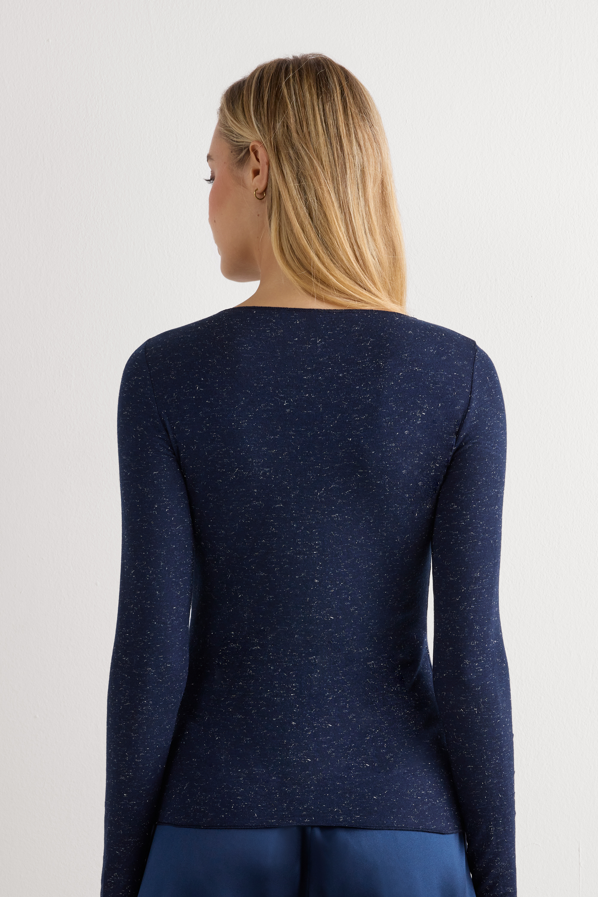Maglia Girocollo in Modal Light con Cashmere Lam&egrave;