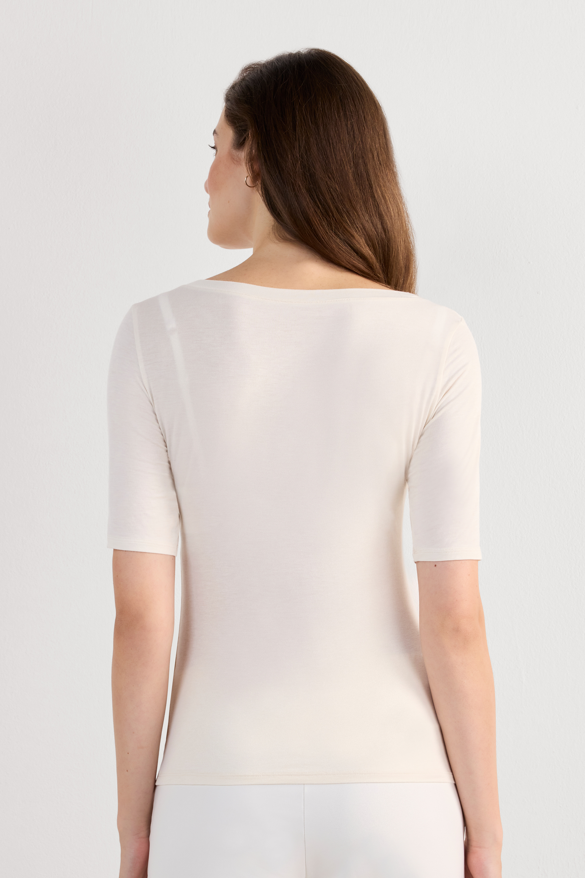 Maglia Scollo Barchetta in Fresh bamboo
