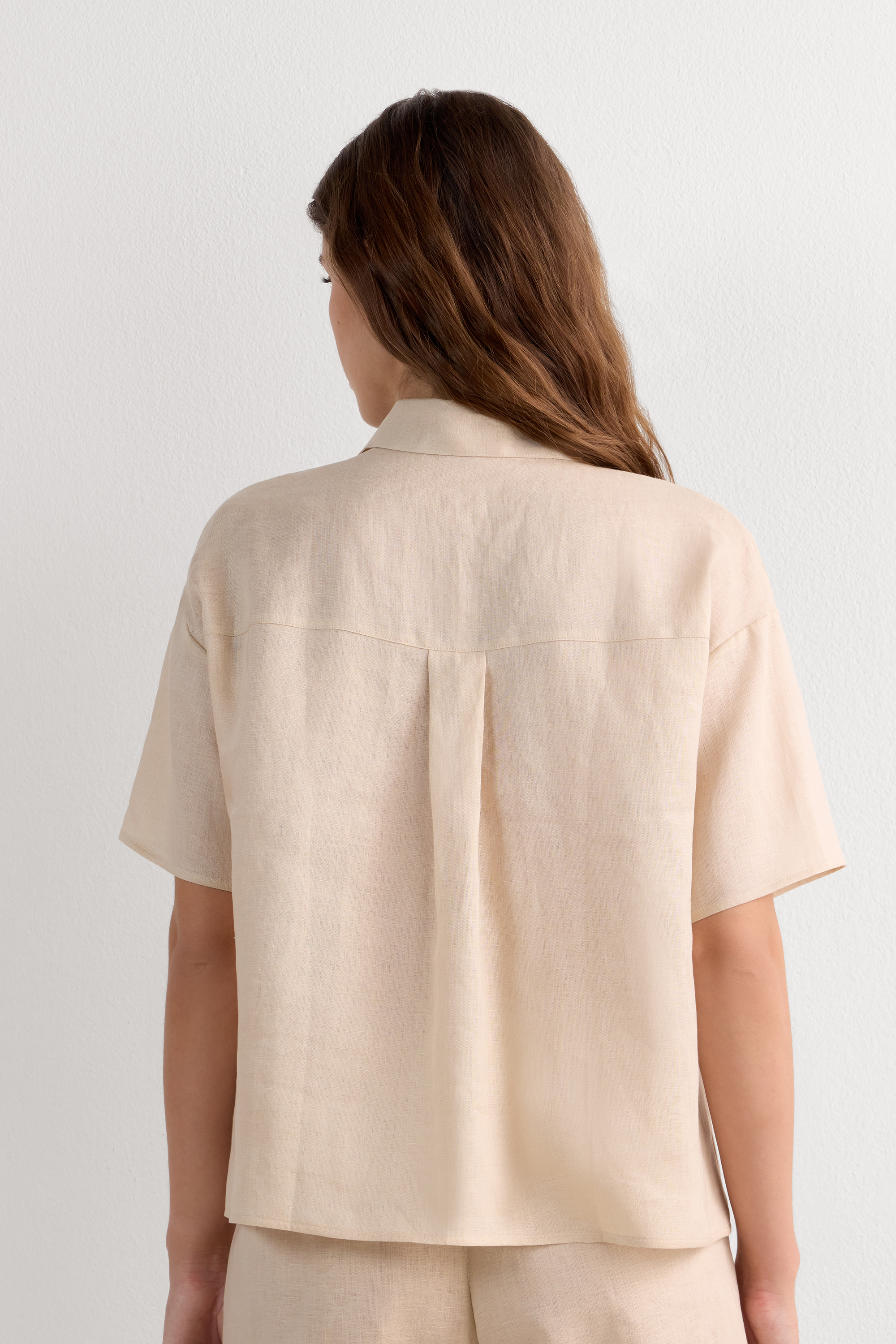 Camicia Manica Corta in Tela di Lino The Pure Linen
