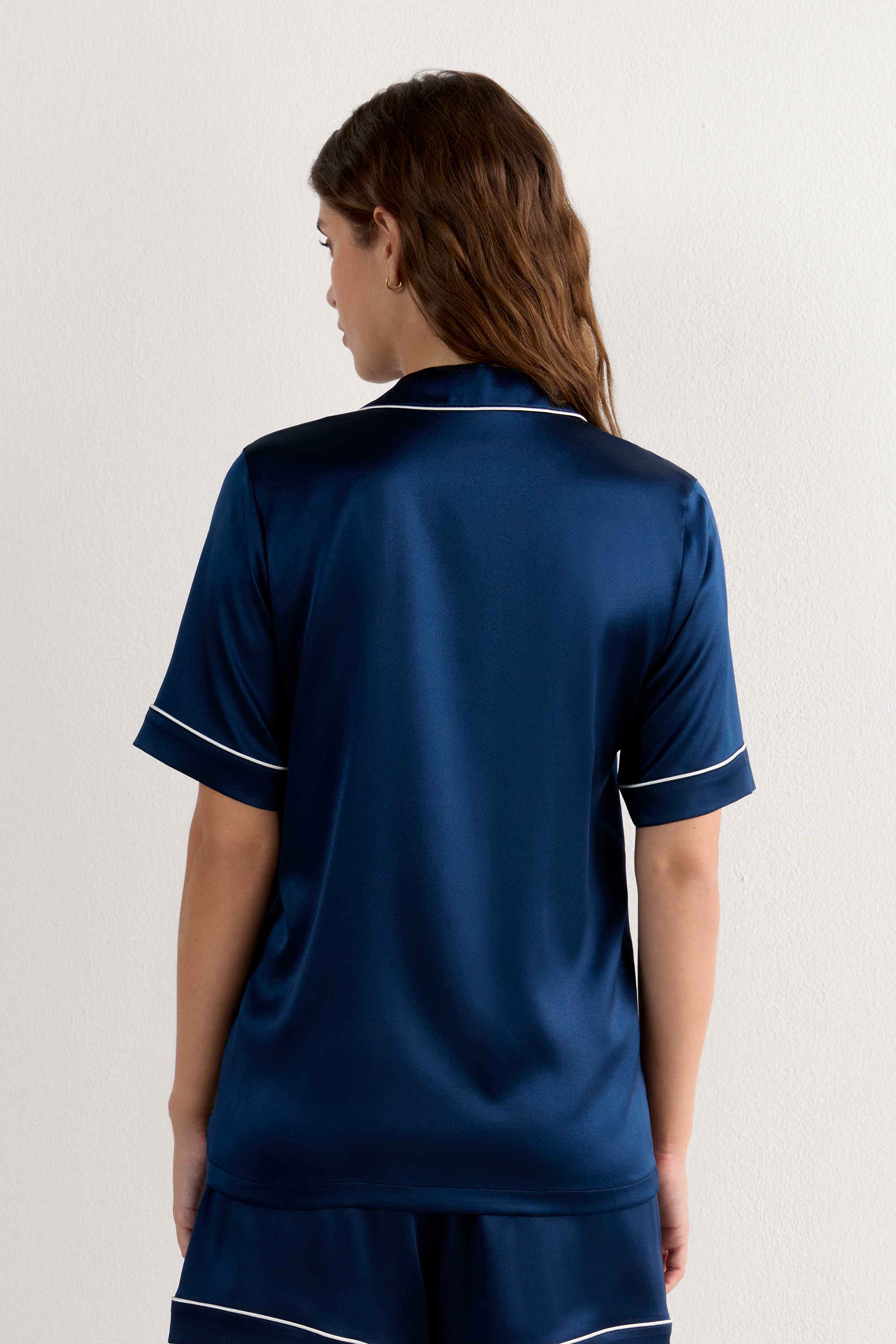 Camicia Maniche Corte in Seta Taglio Uomo