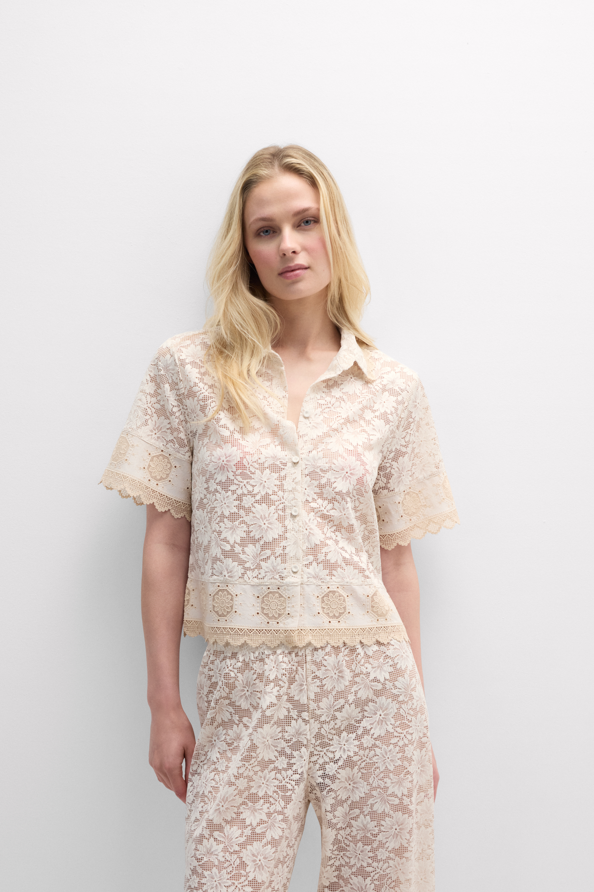 Camicia Manica Corta in Pizzo Midsummer Dream