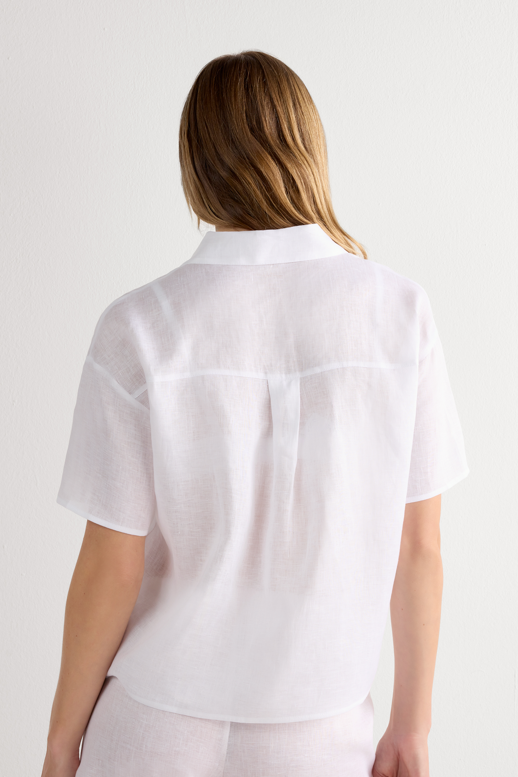 Camicia Manica Corta in Tela di Lino The Pure Linen