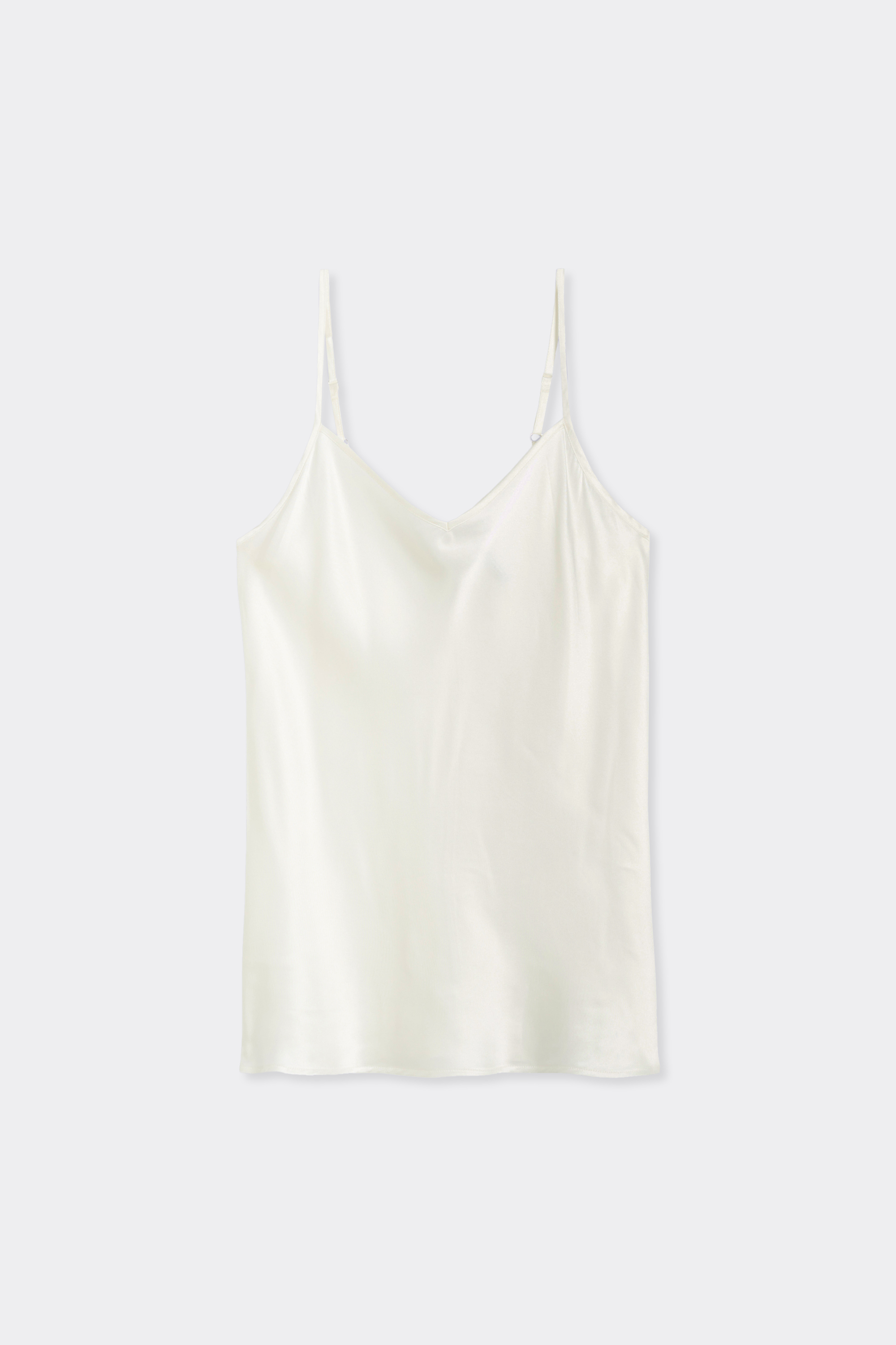 Top in Raso di Seta con Scollo a V