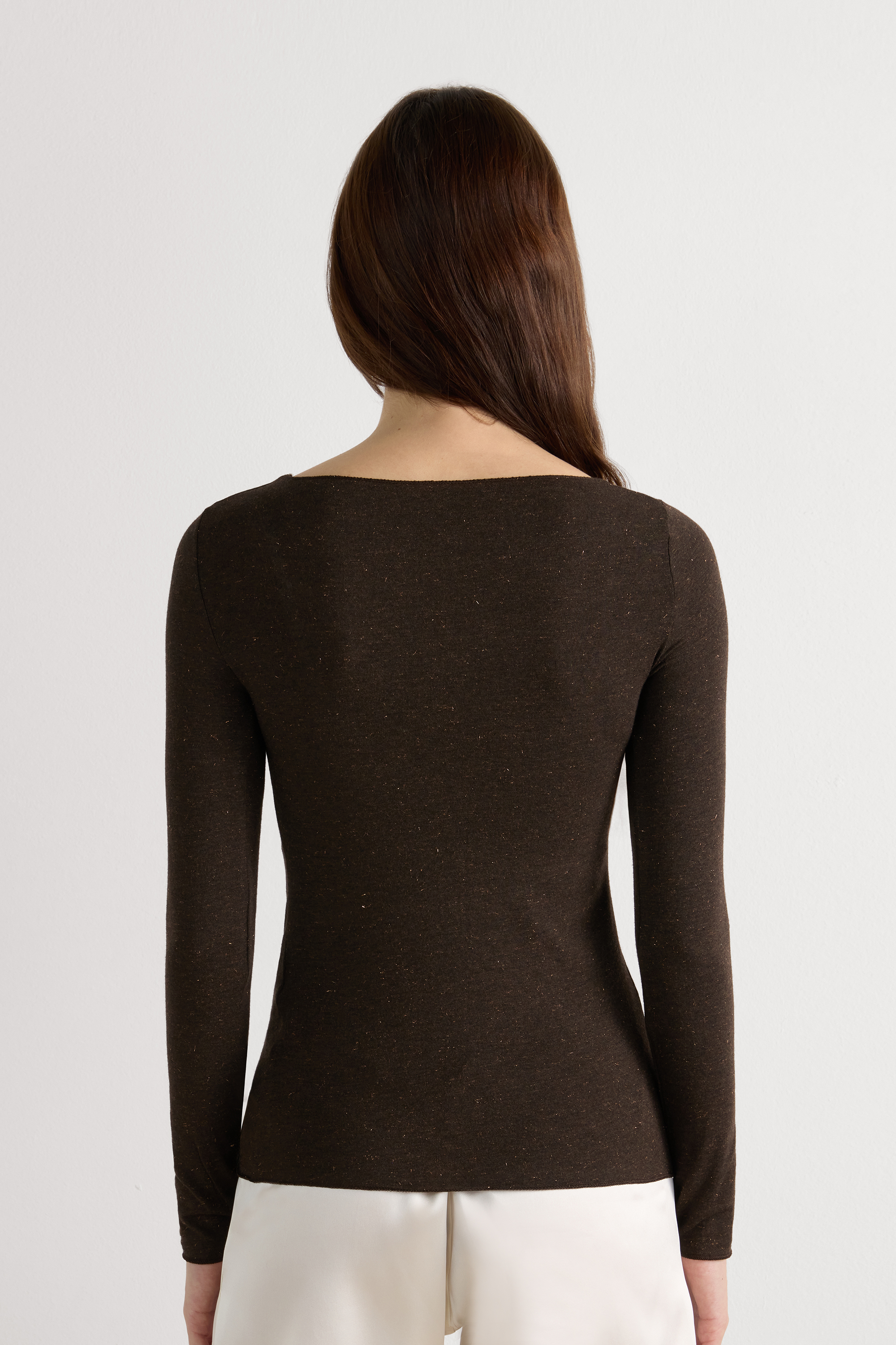 Maglia Girocollo in Modal Light con Cashmere Lam&egrave;