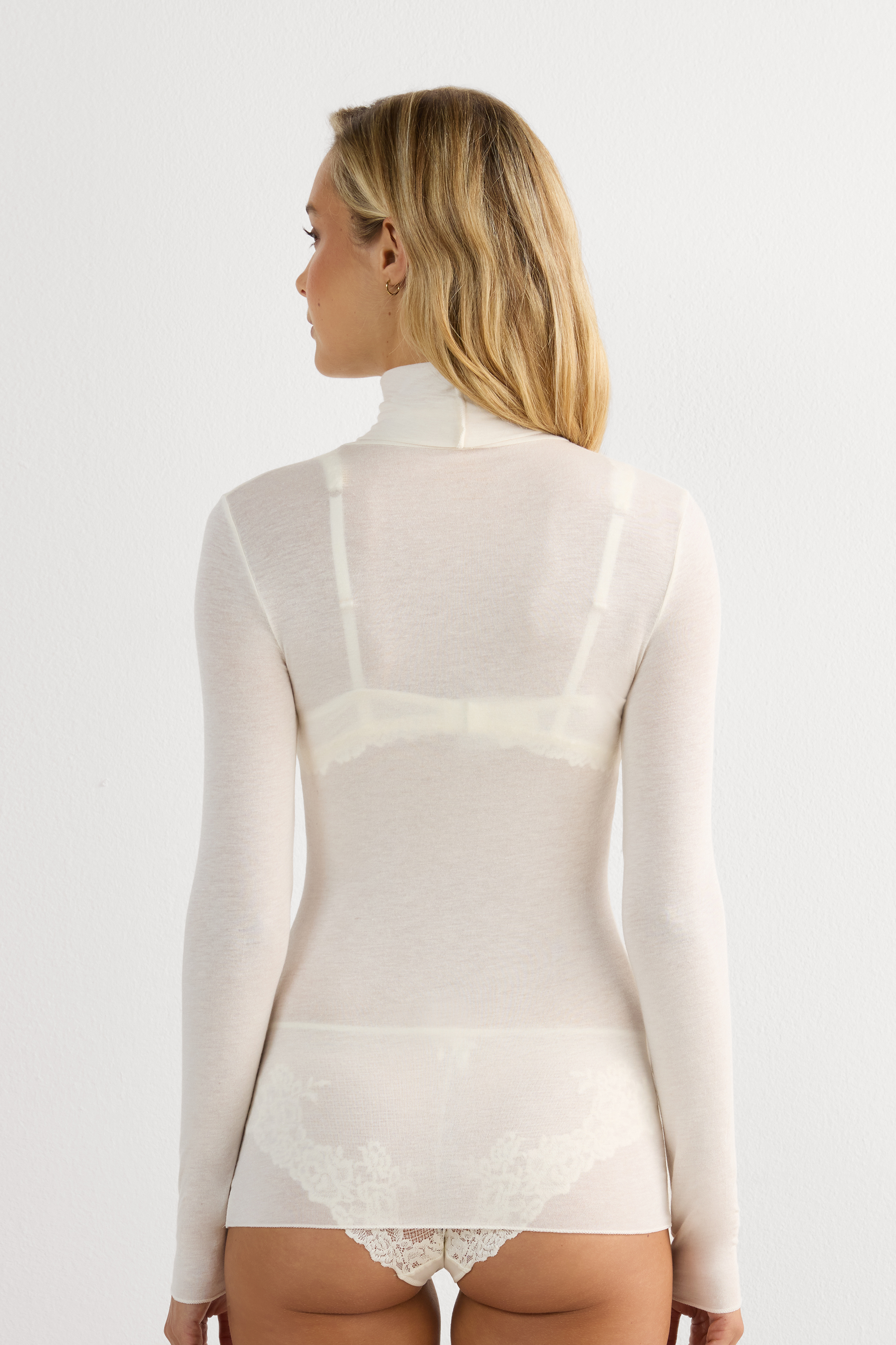 Maglia Ultralight con Cashmere A Collo Alto